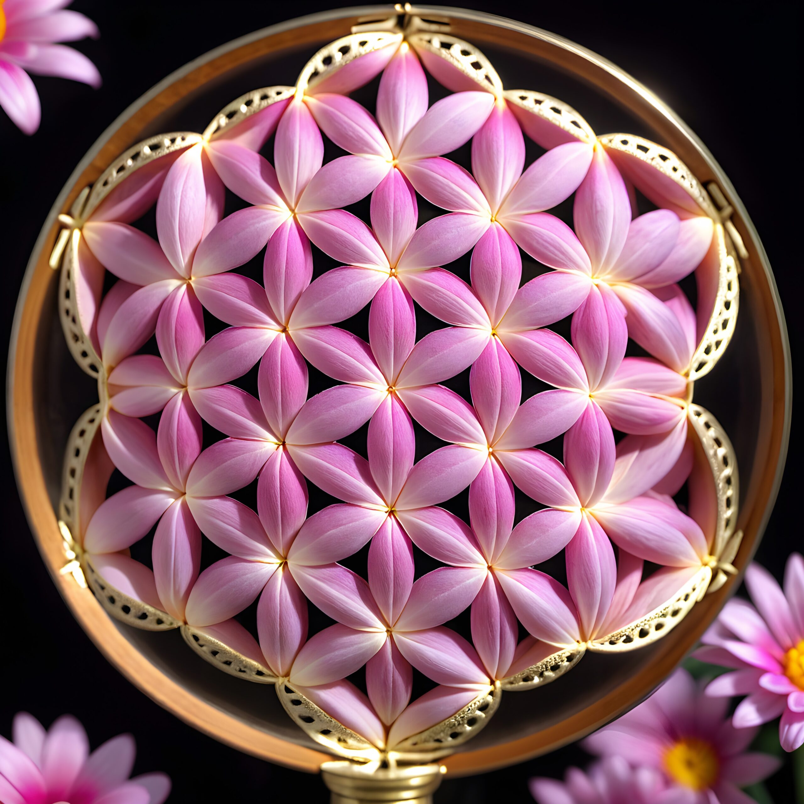 Intricate Floral Petal Mandala Art