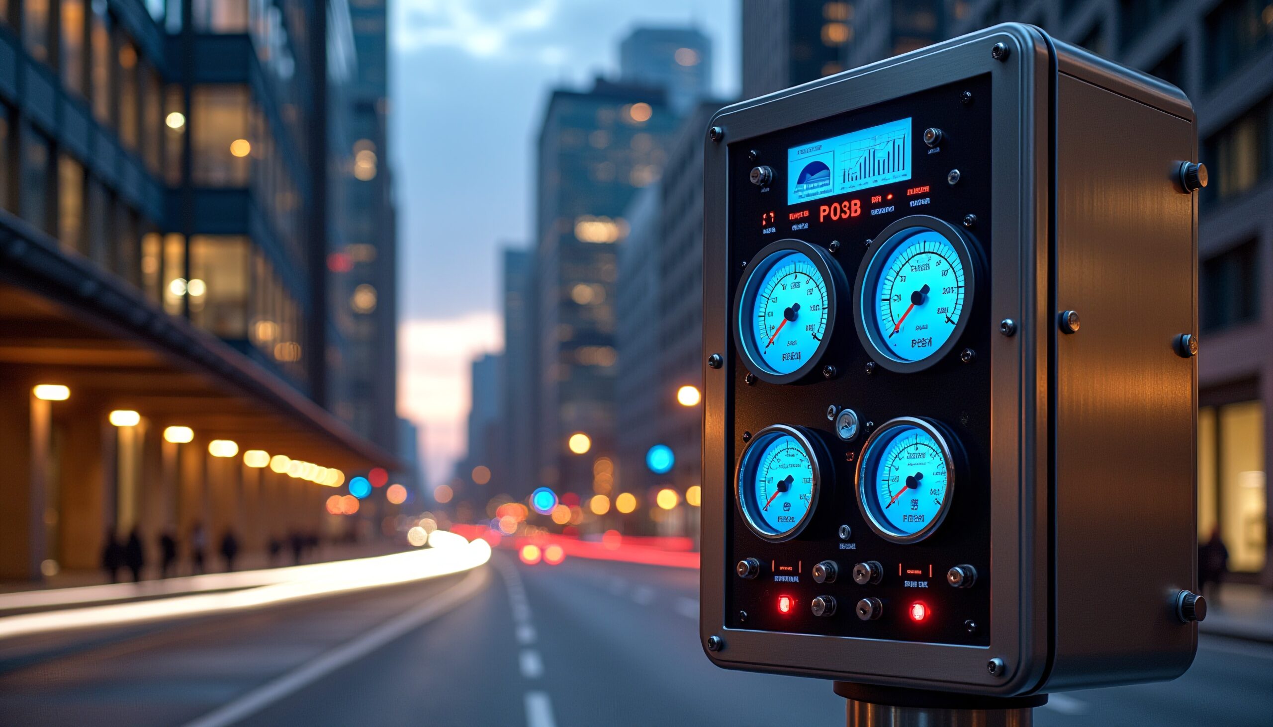 Futuristic Traffic Control Panel