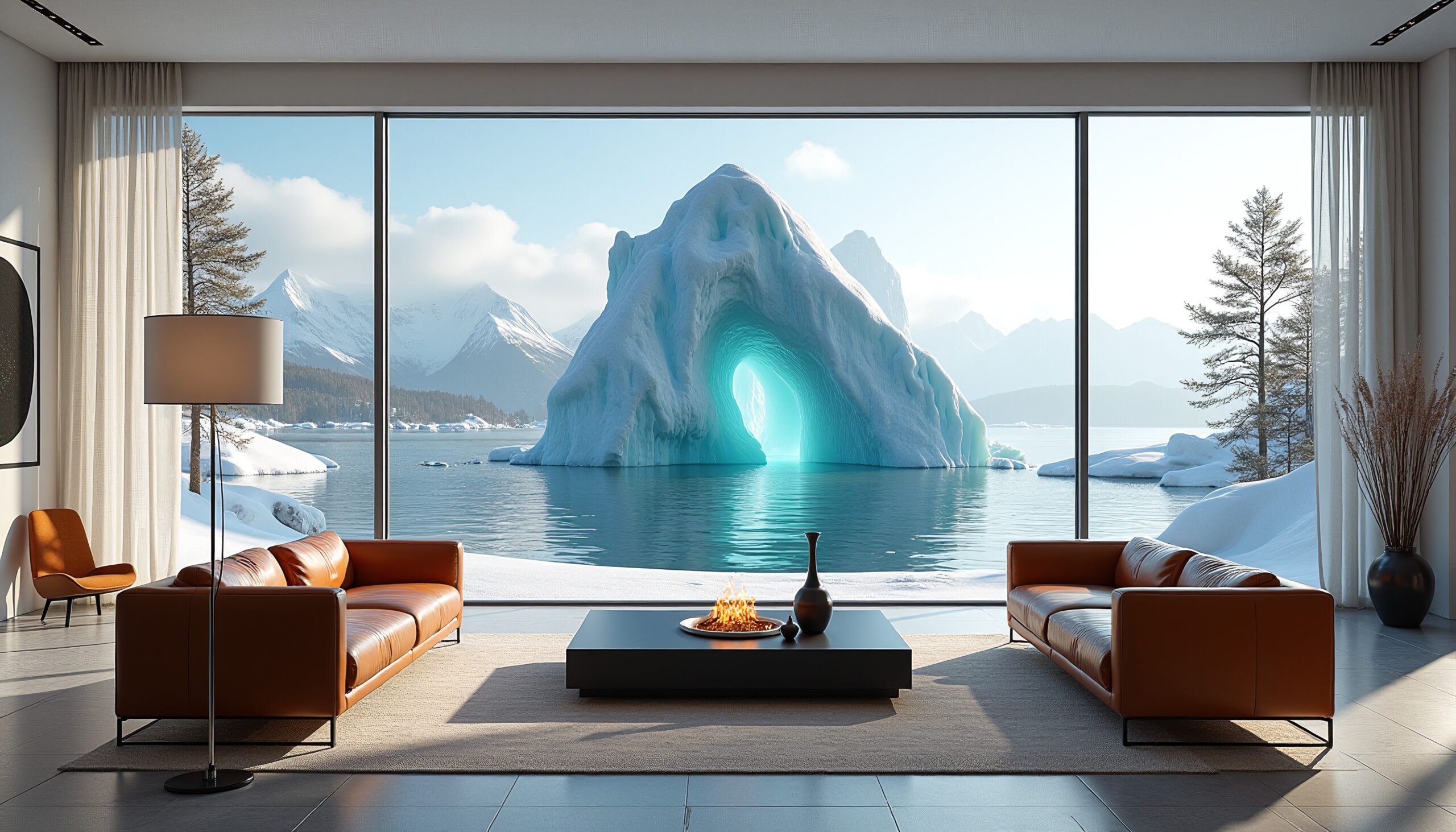 Serene Arctic View from Livingroom