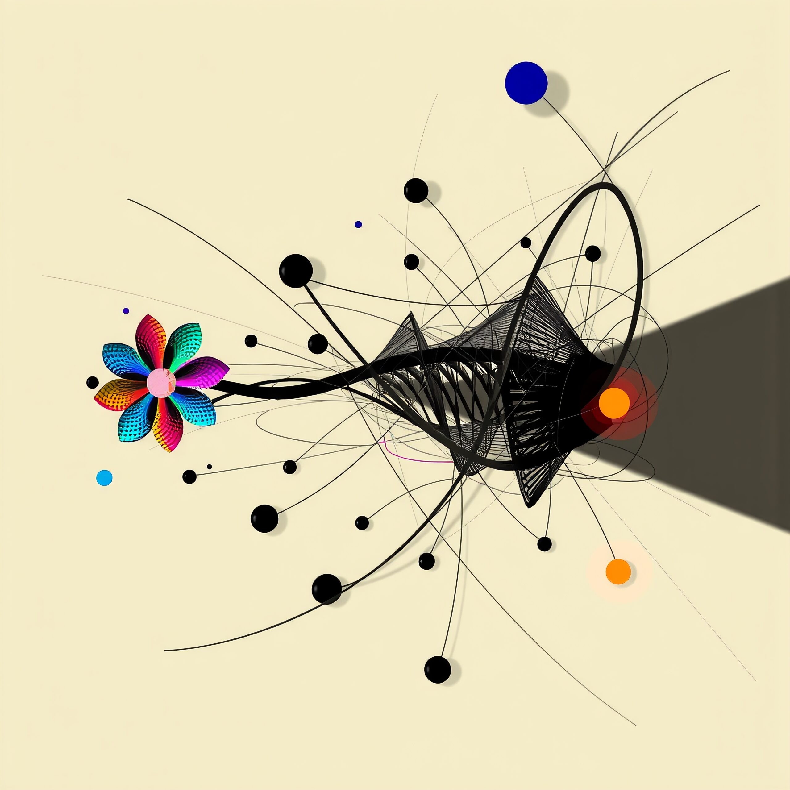 Abstract Lines and Colorful Shapes