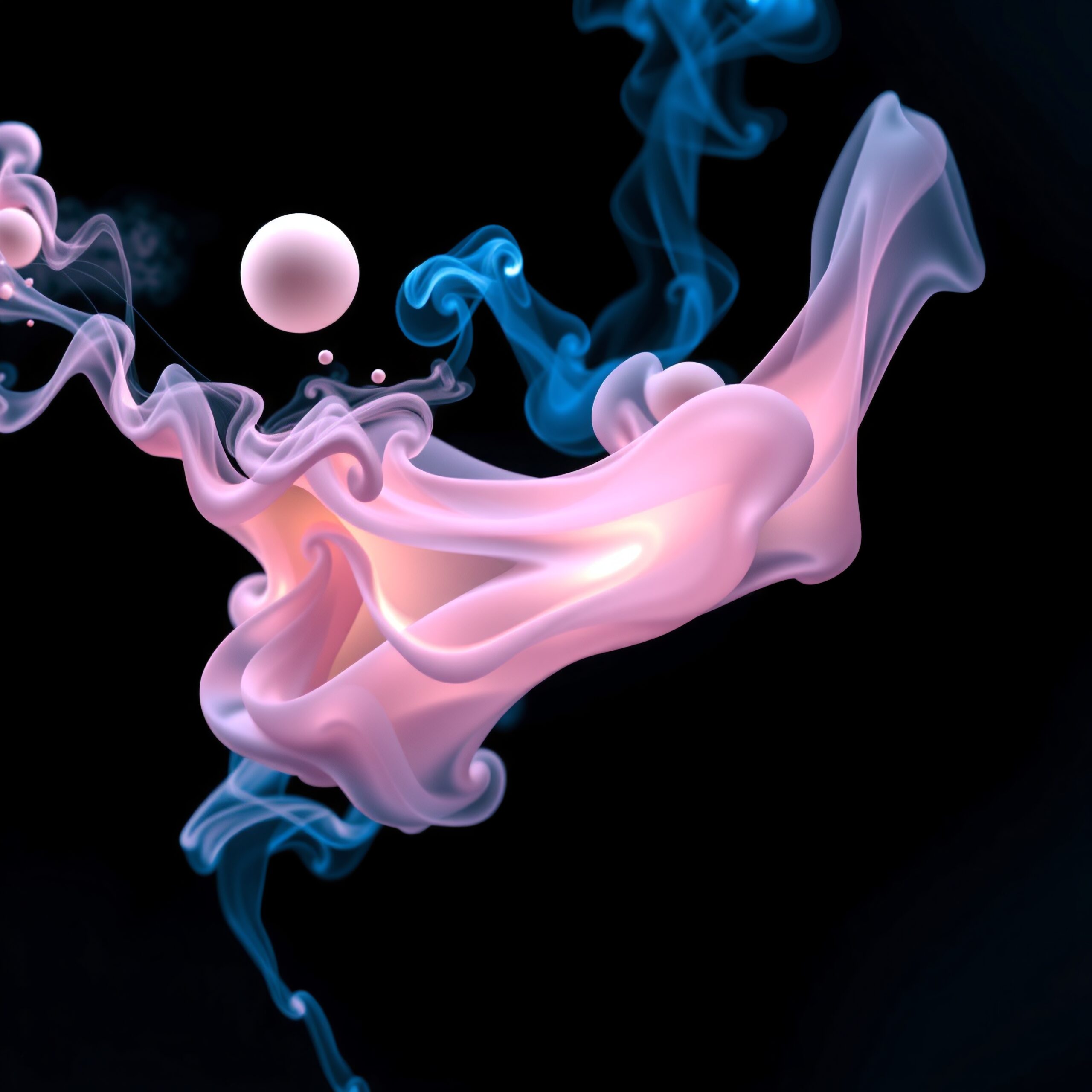 Abstract Art with Colorful Swirls