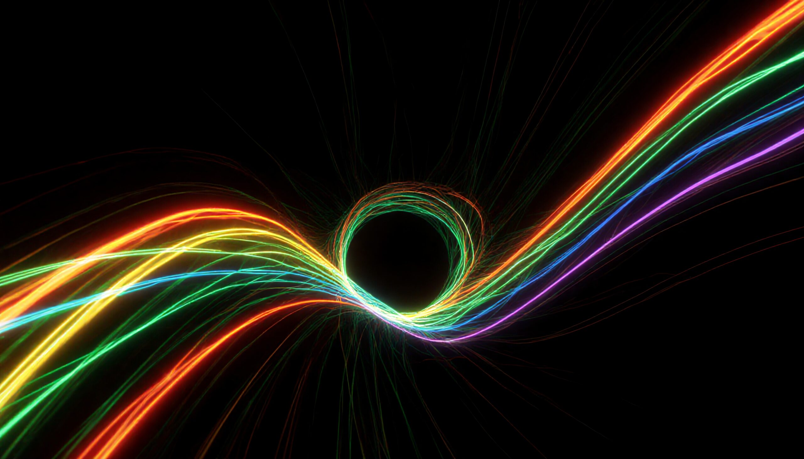 Colorful Light Vortex Illusion