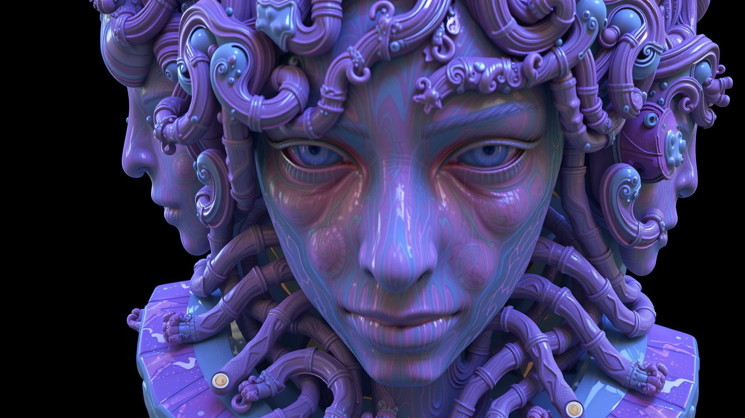 Surreal Multi-Faced Digital Art