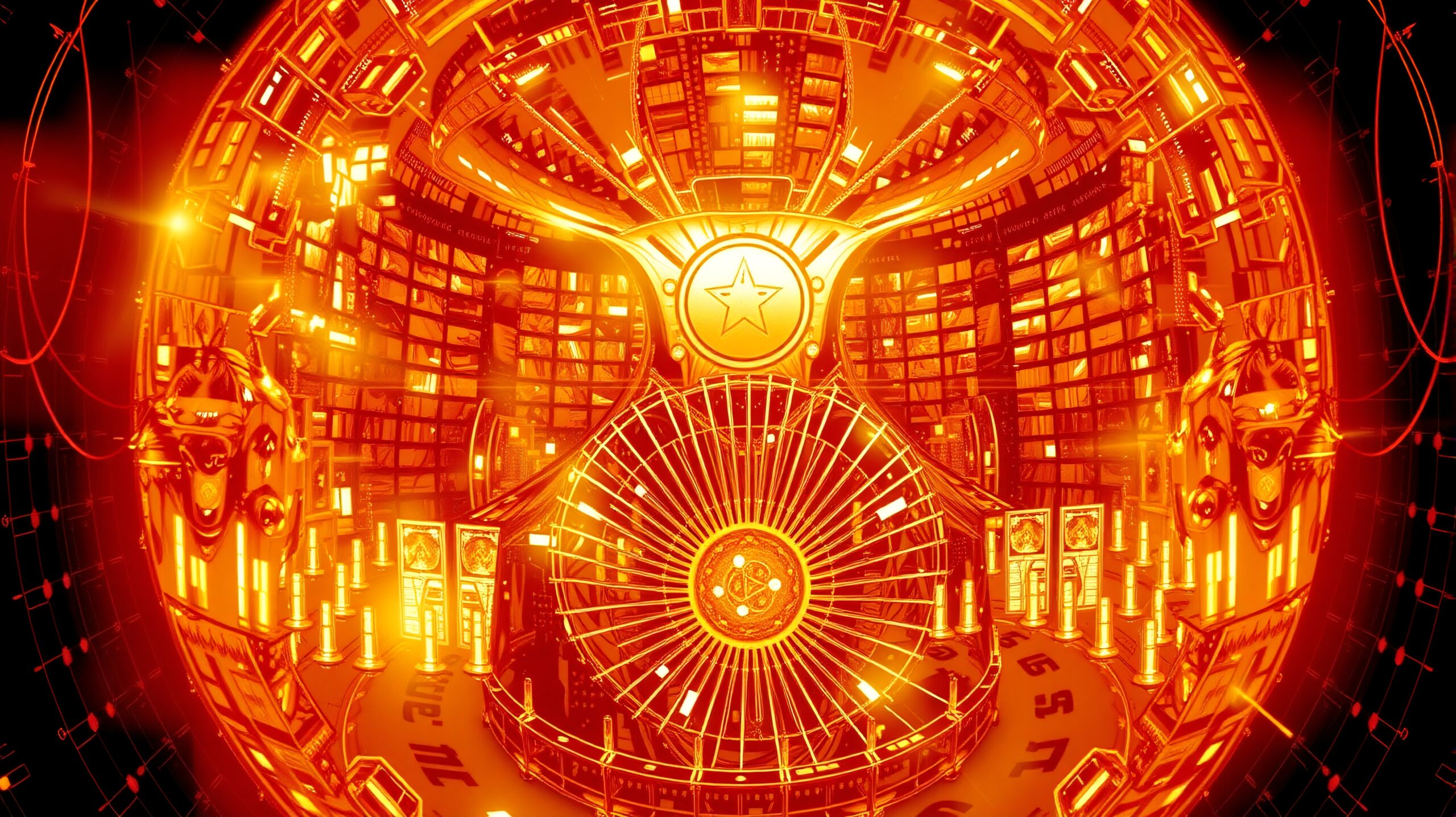 Futuristic Orange Sci-Fi Design