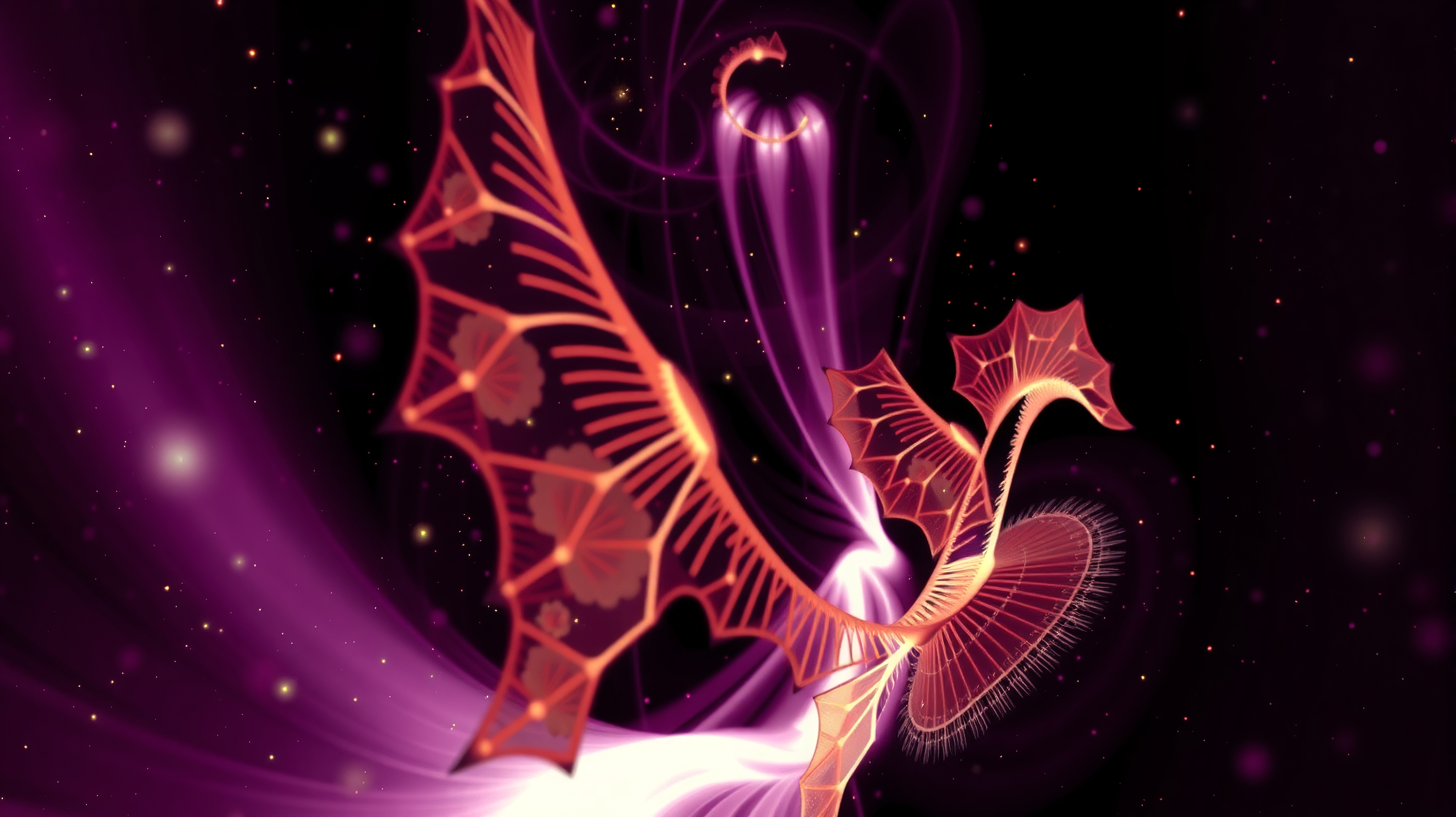 Mystical Creature in Cosmic Dance