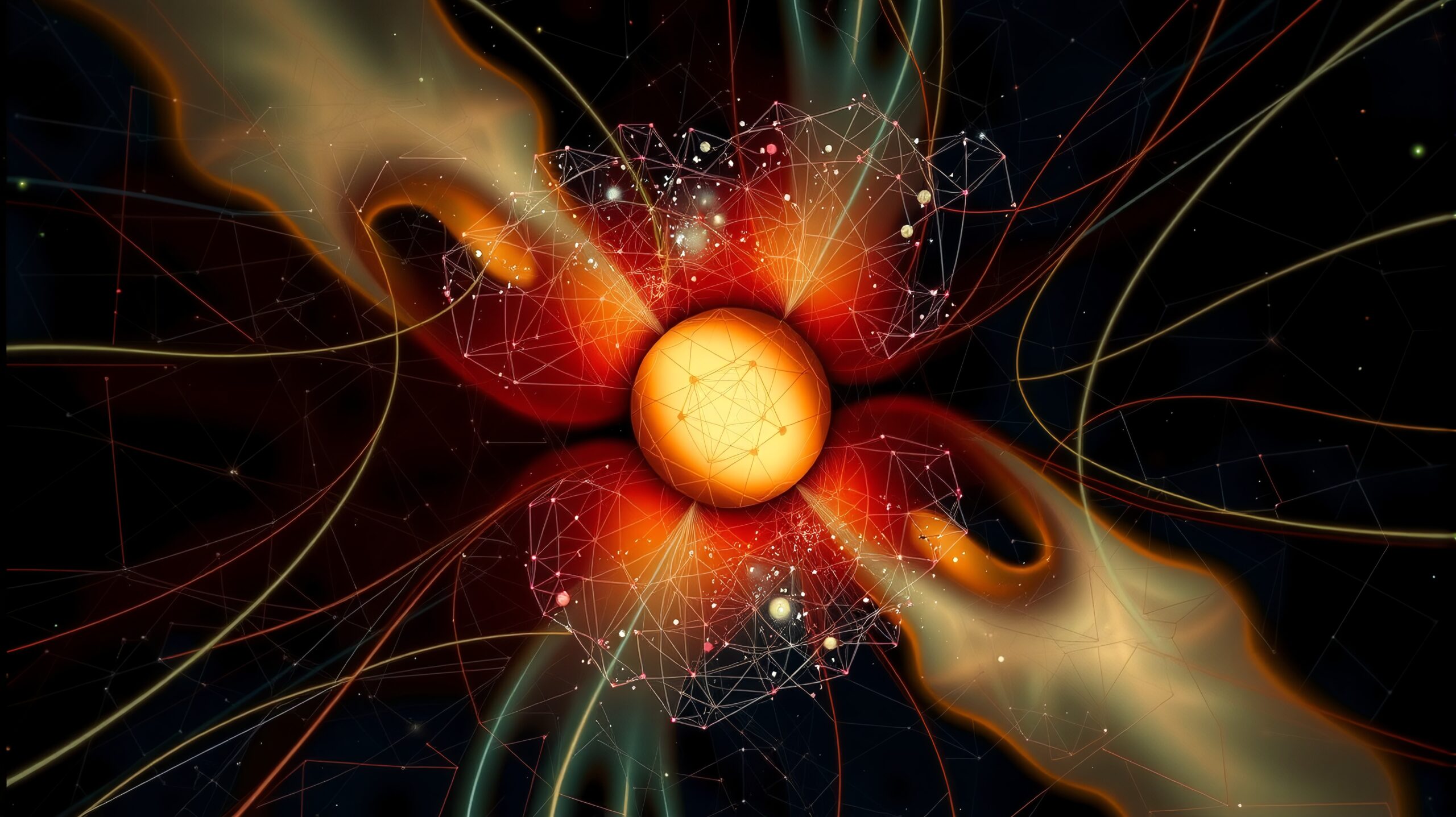 Energetic Cosmic Abstraction Digital Art