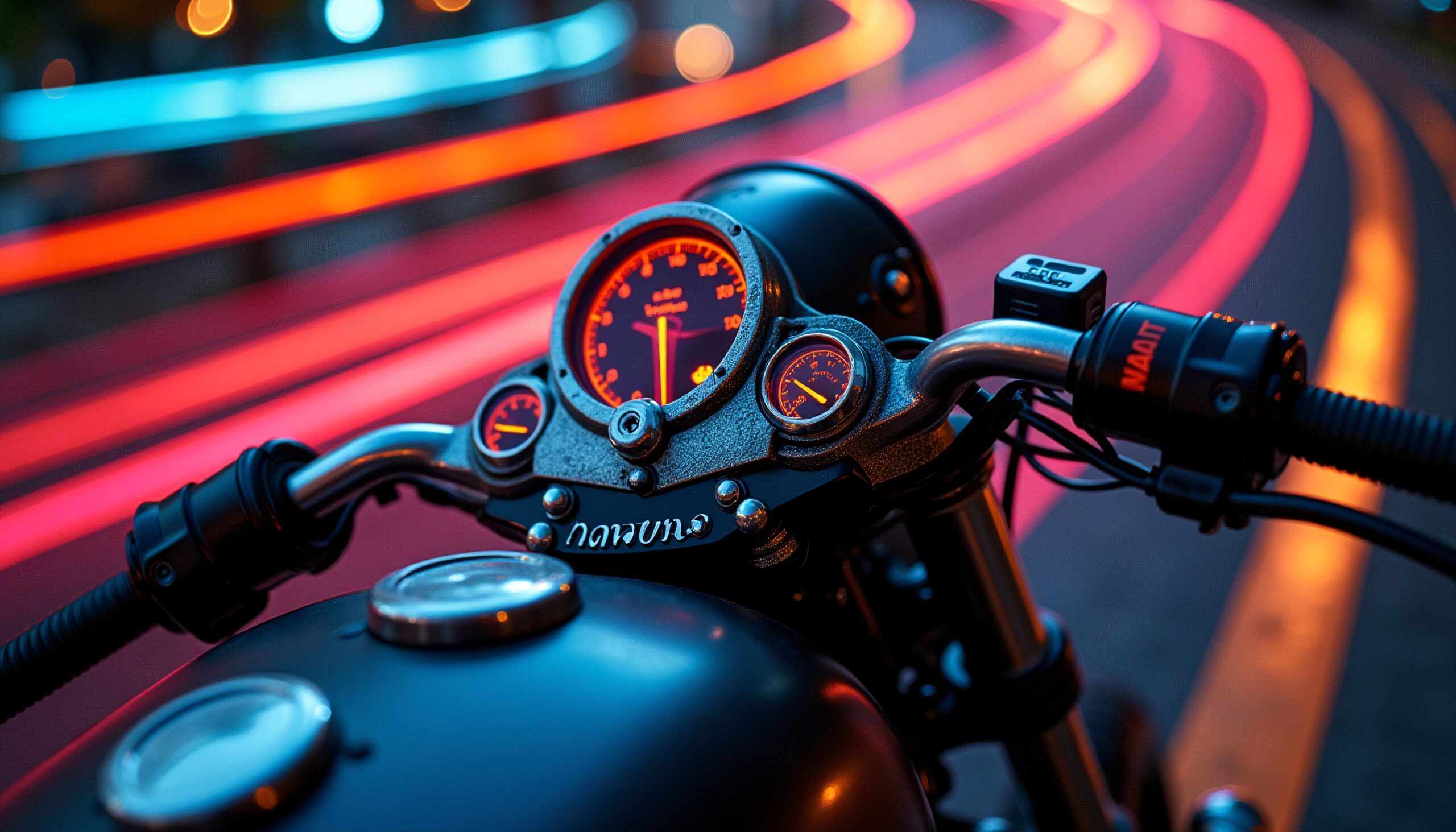 Motorcycle and Light Trail Harmony