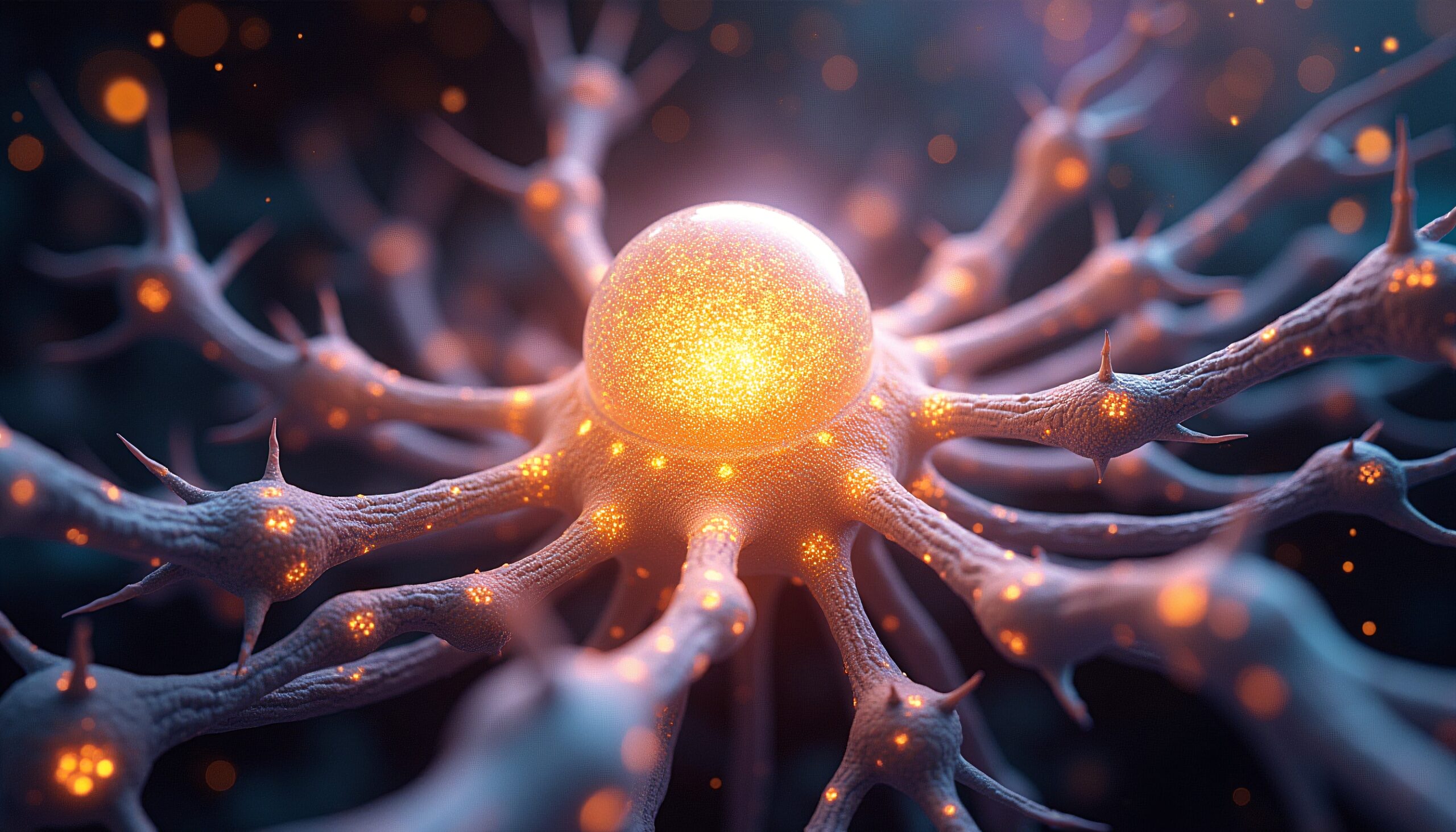 Glowing Neural Network Connection