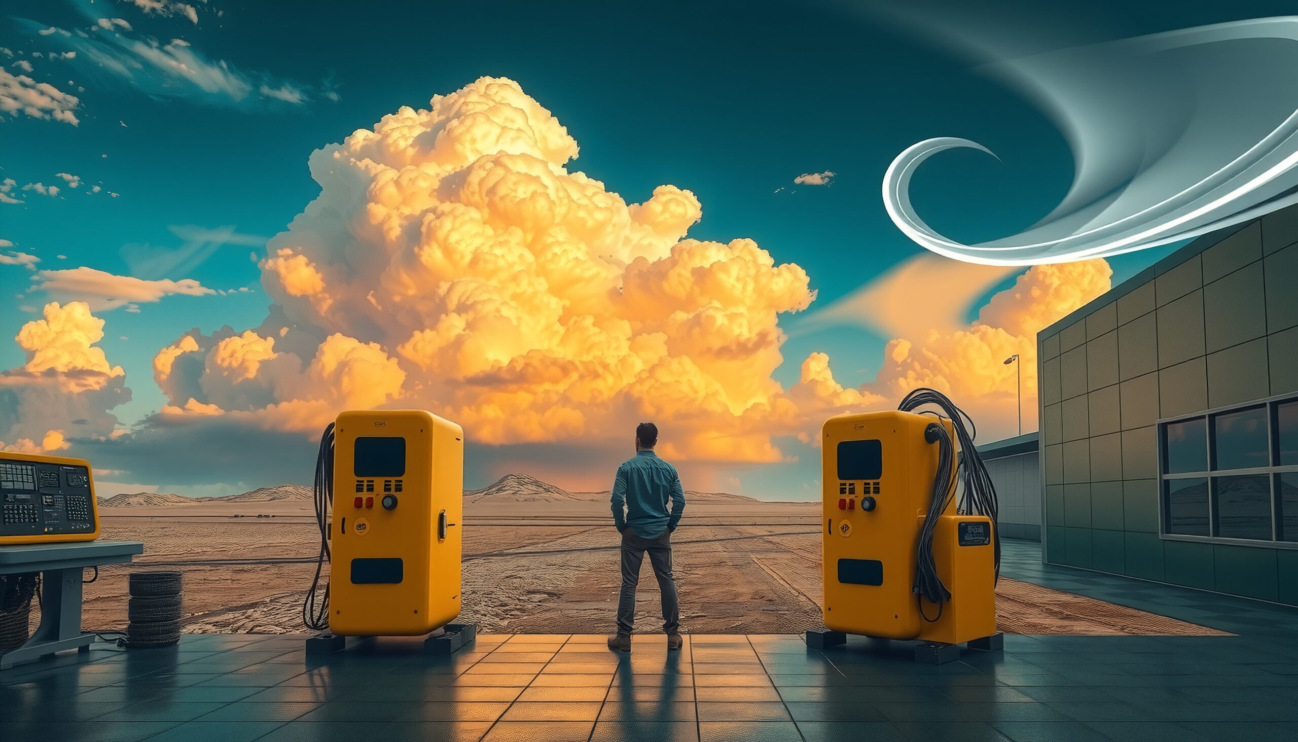 Majestic Clouds and Desert Stand