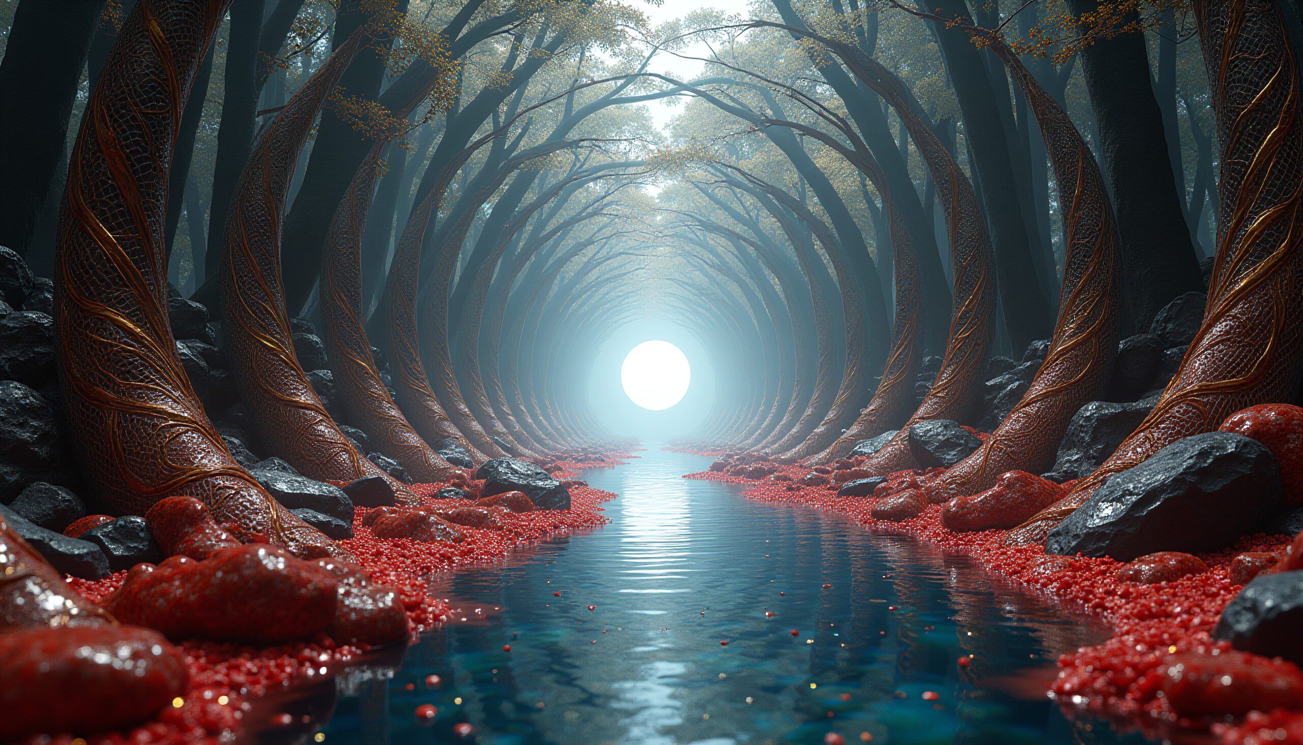 Enchanted Forest Portal with Stream