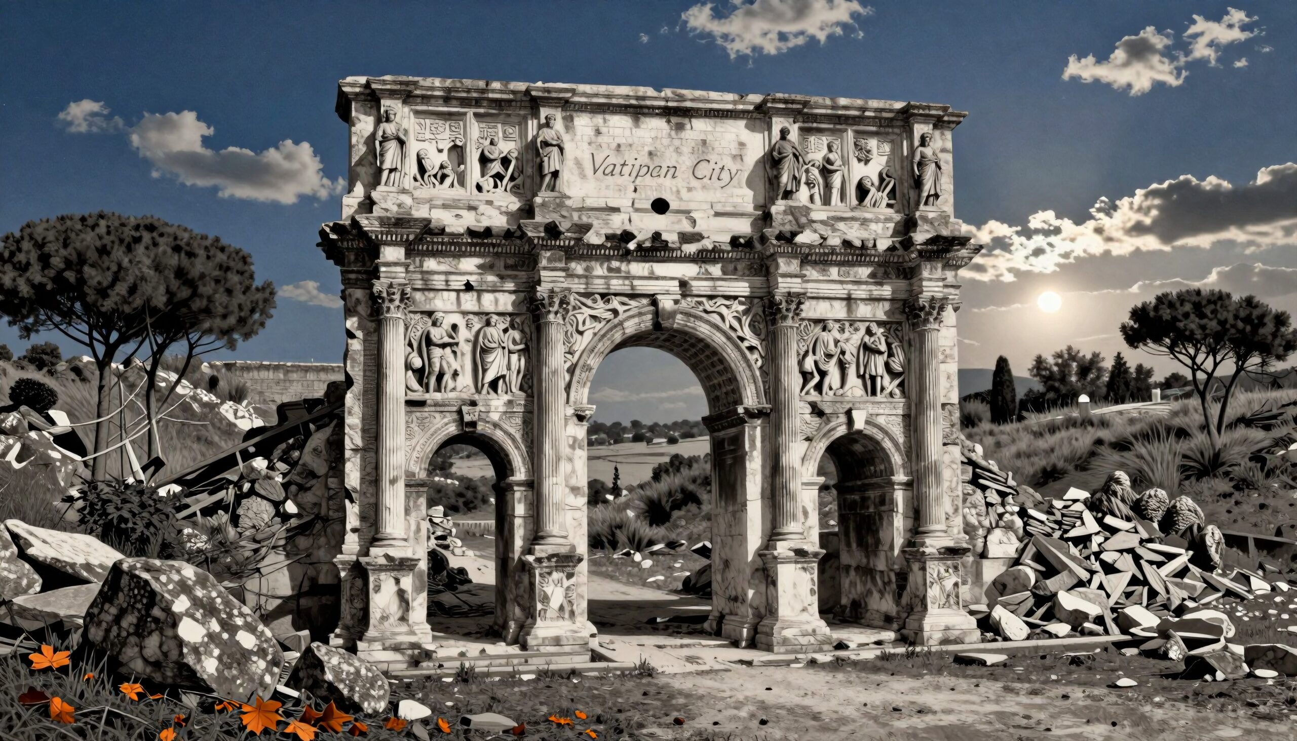 Majestic Ancient Marble Arch