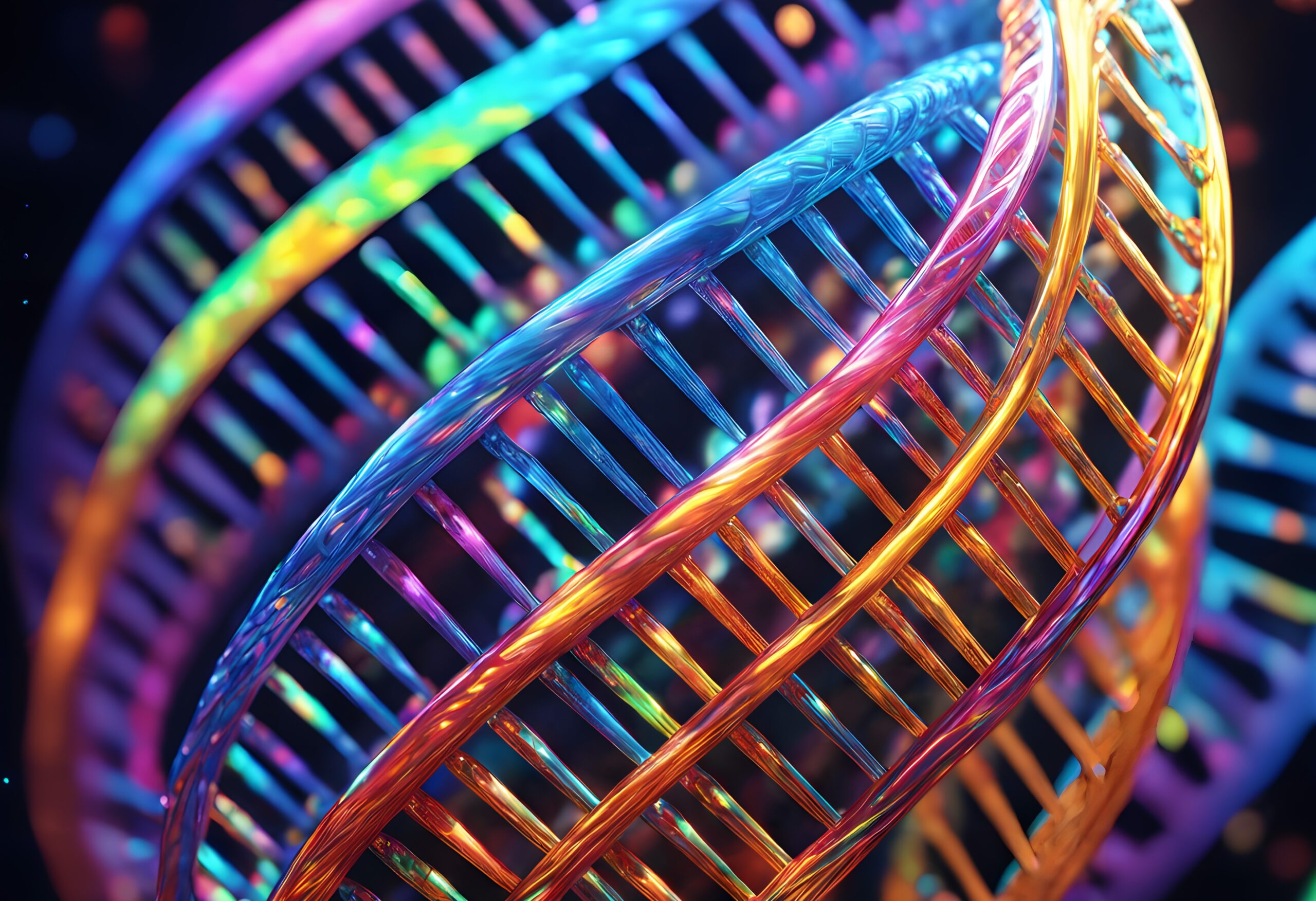Colorful DNA Helix Representation