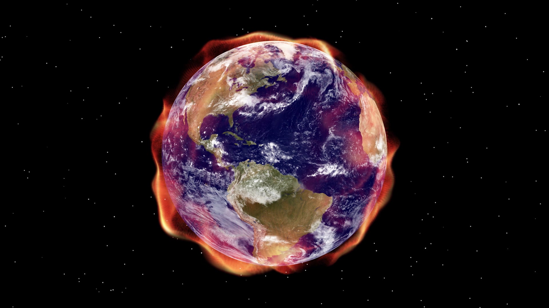 Burning Planet Apocalypse HD Video Loop