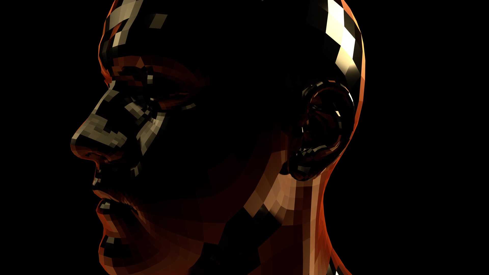 Abstract Polygonal Face HD Video Loop