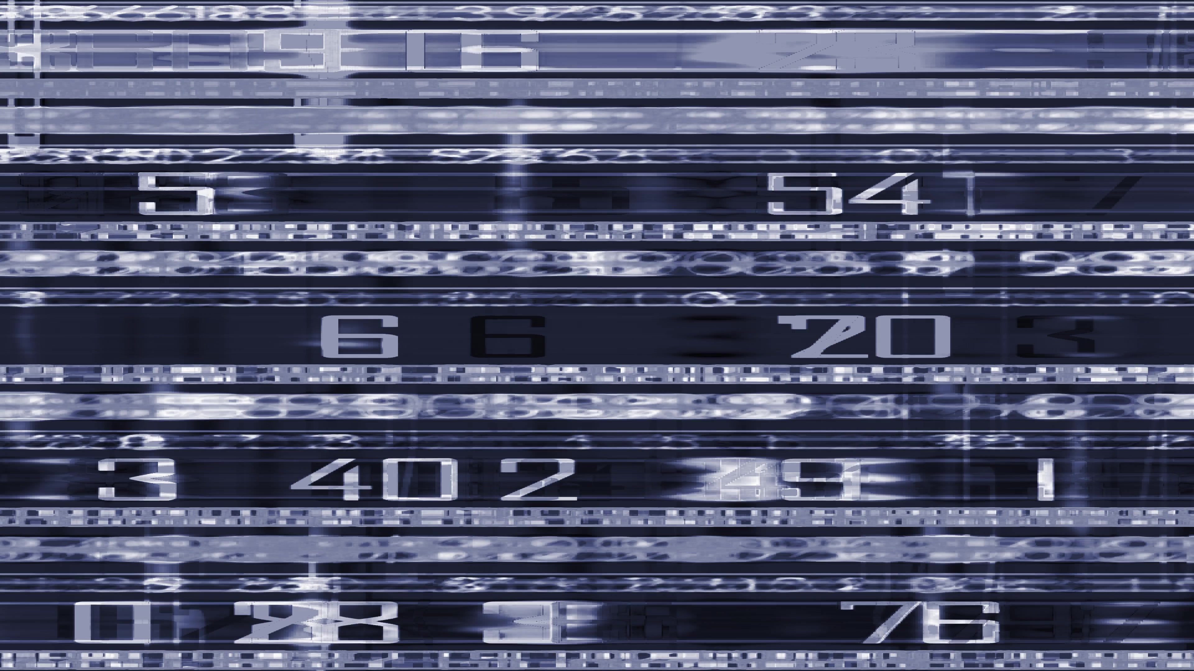 Abstract Streaming Digital Numbers 4K Loop