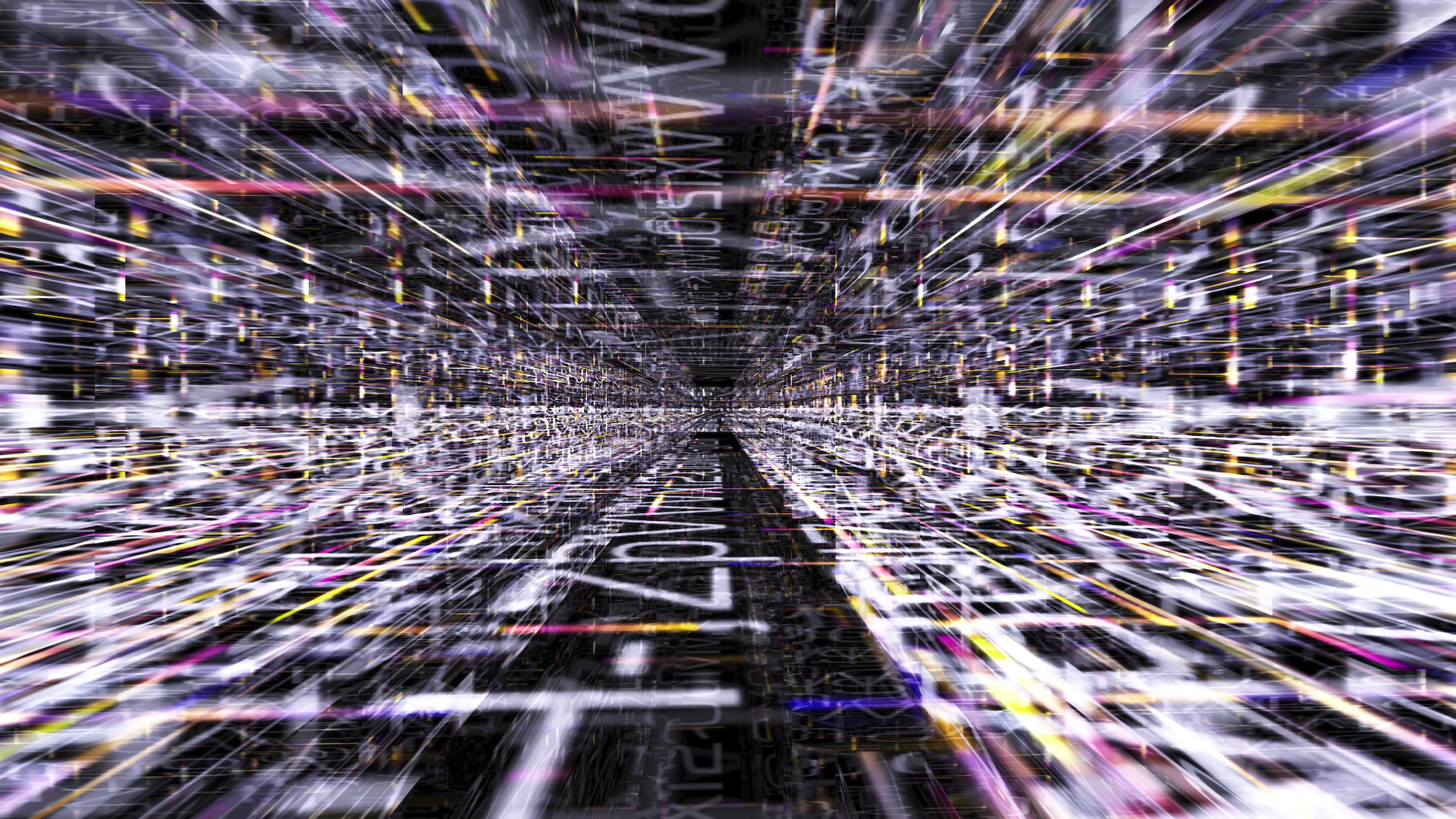 Neon Data Maze Rush 4K Video Loop