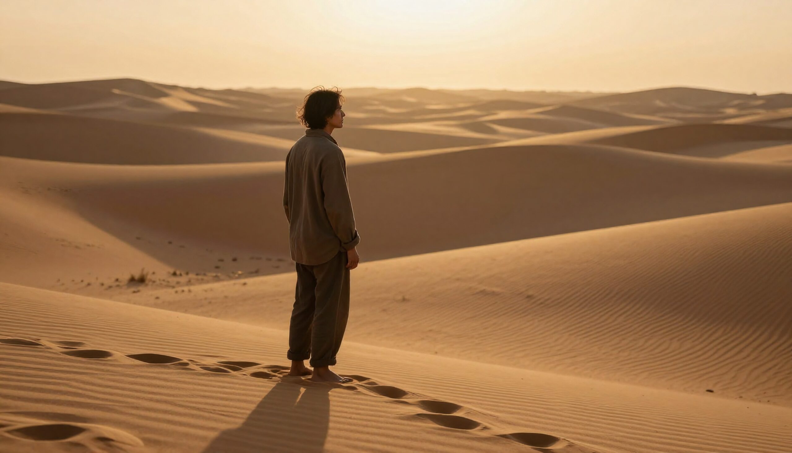 Contemplating the Vast Desert Expanse
