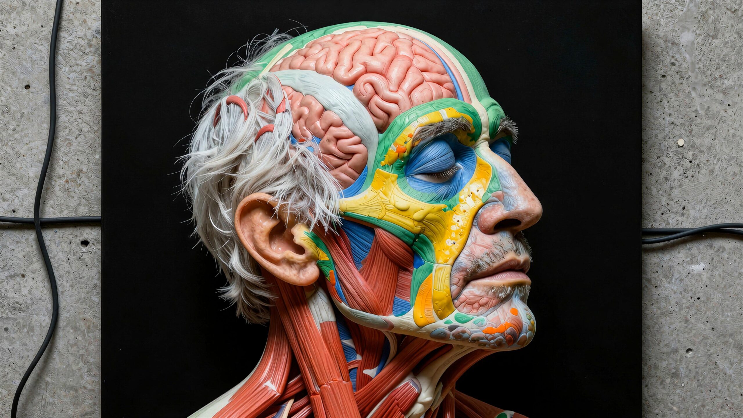 Human Head Musculature and Anatomy 4K Video