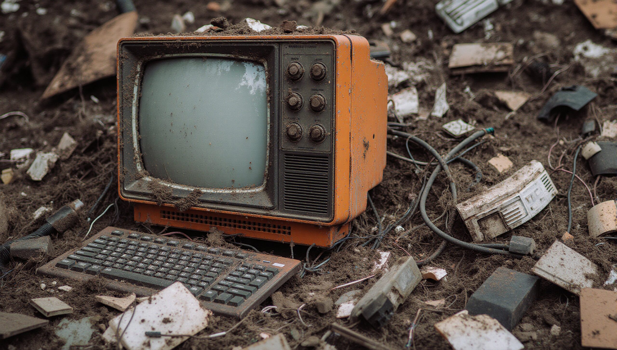 Abandoned Retro Technology Landscape