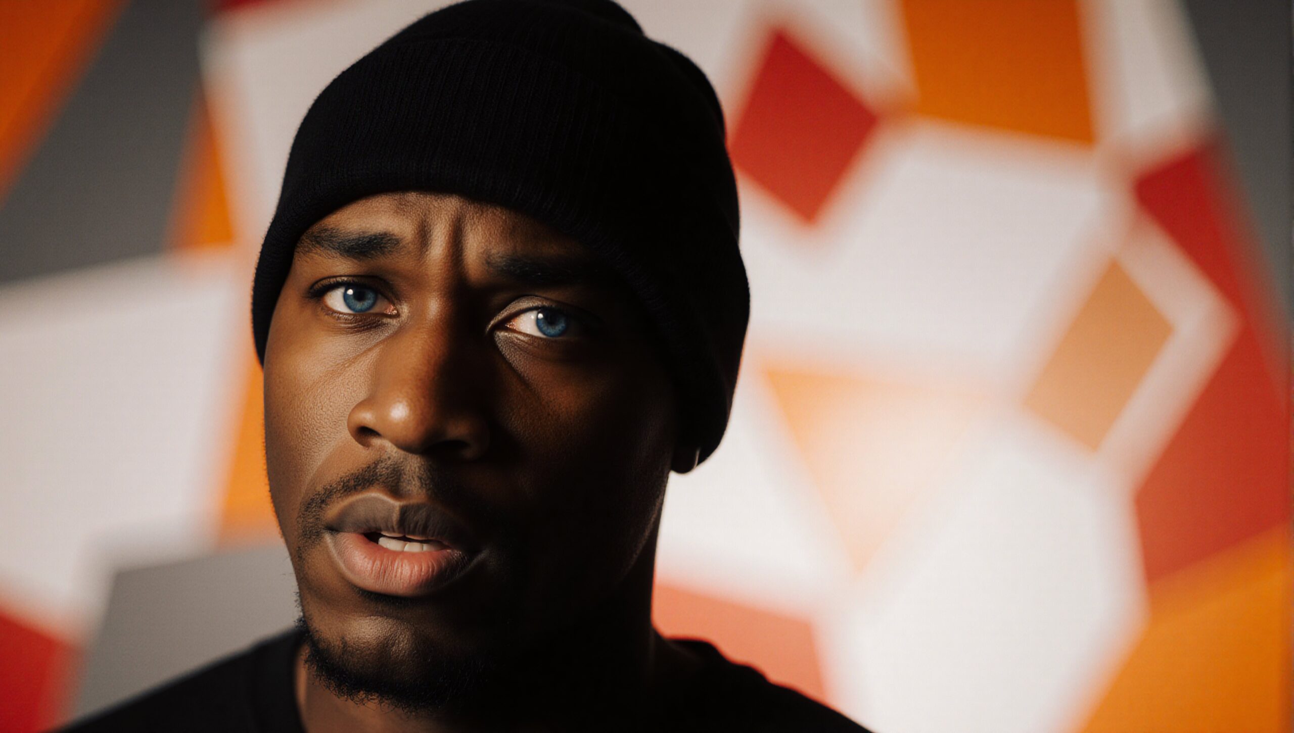 Thoughtful Expression Against Colors