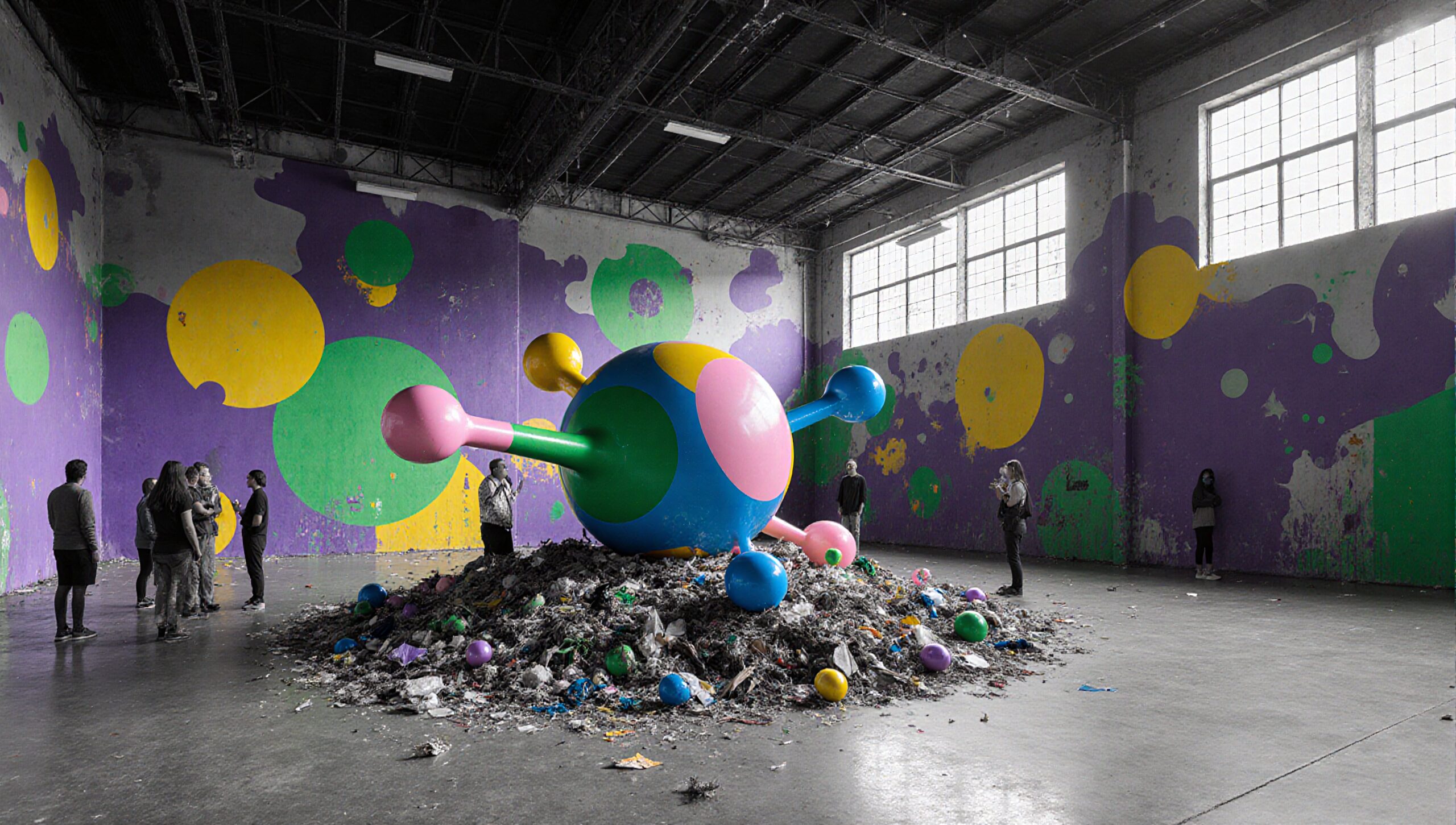 Playful Sculpture in Industrial Space