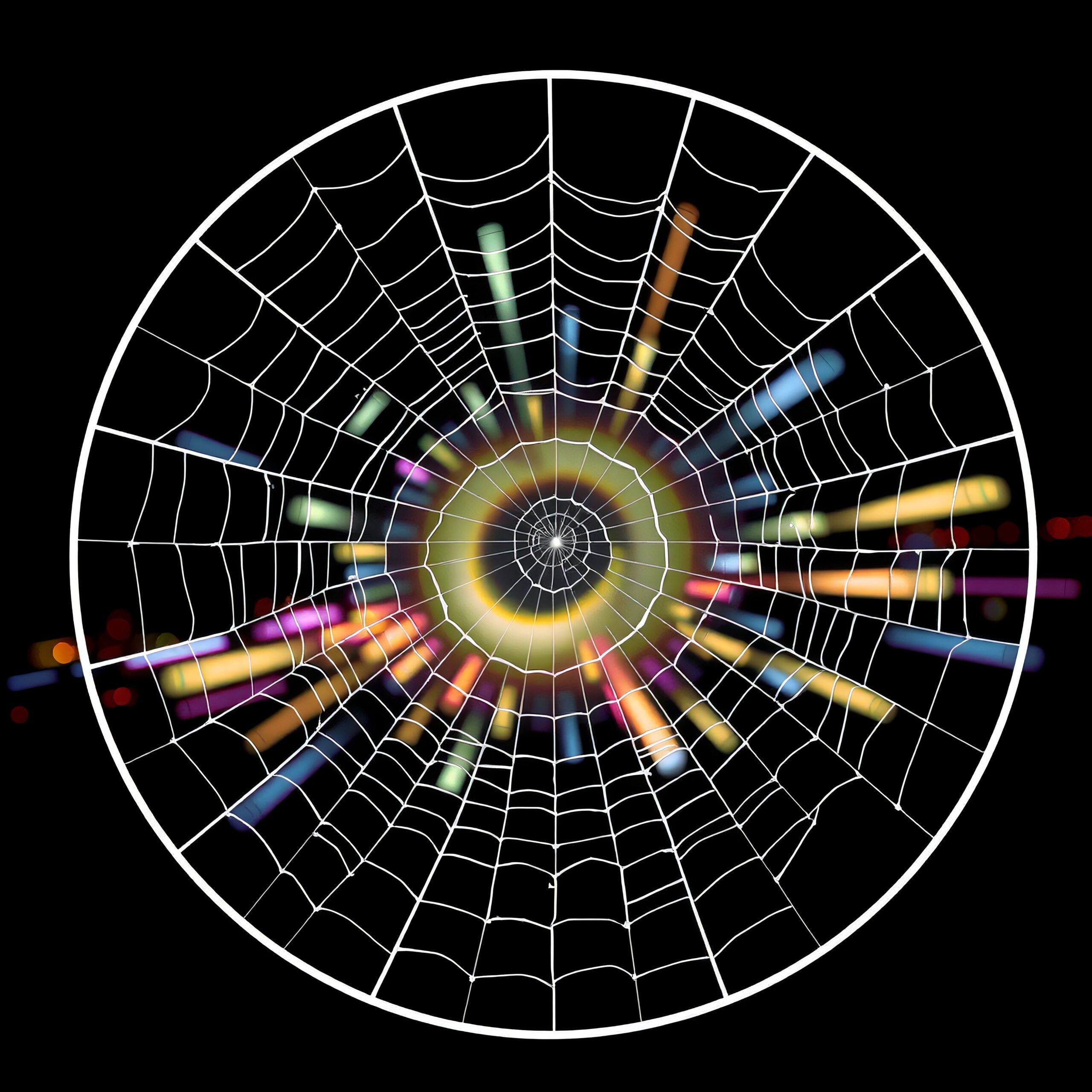 Vibrant Web and Light Explosion