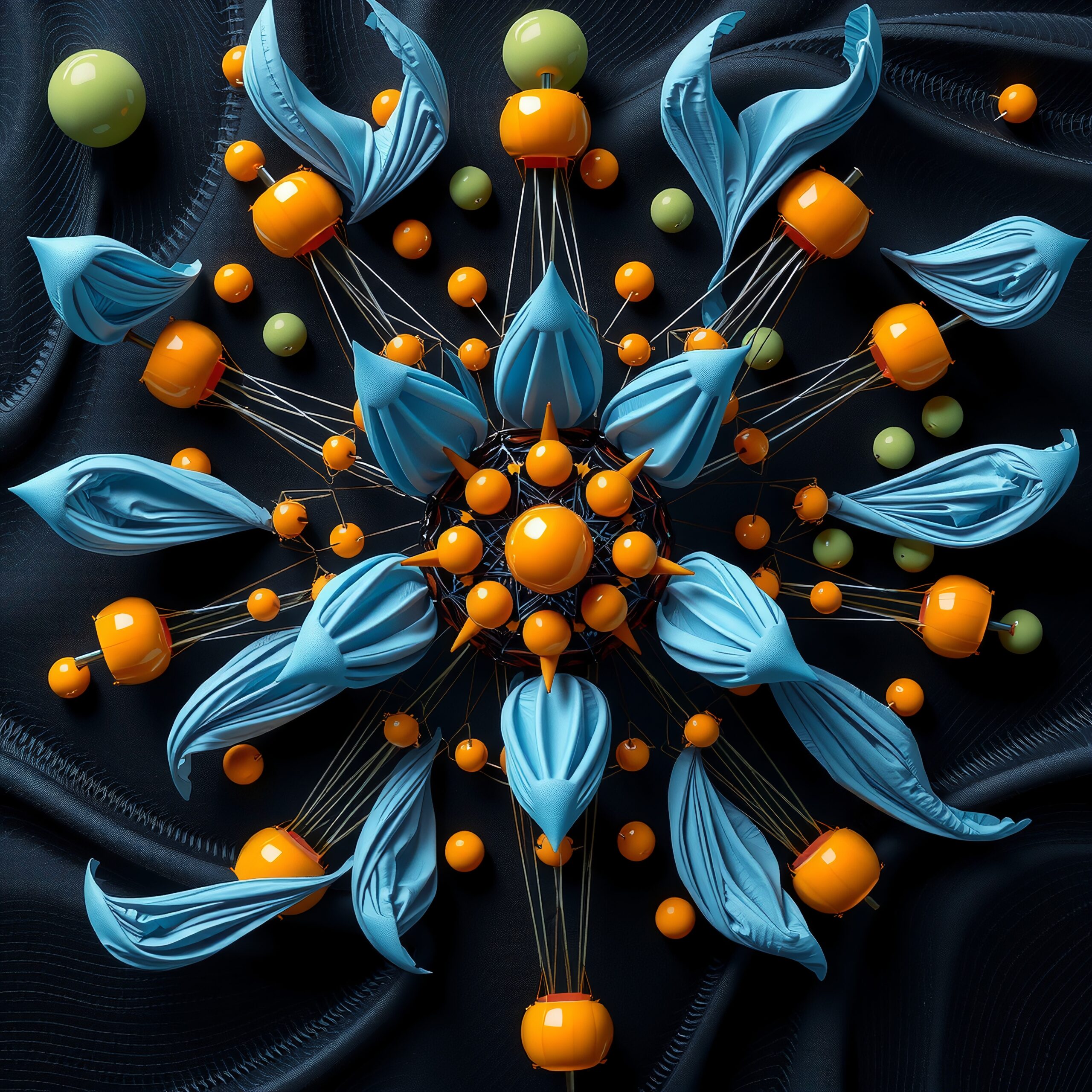 Vibrant Abstract Floral Composition