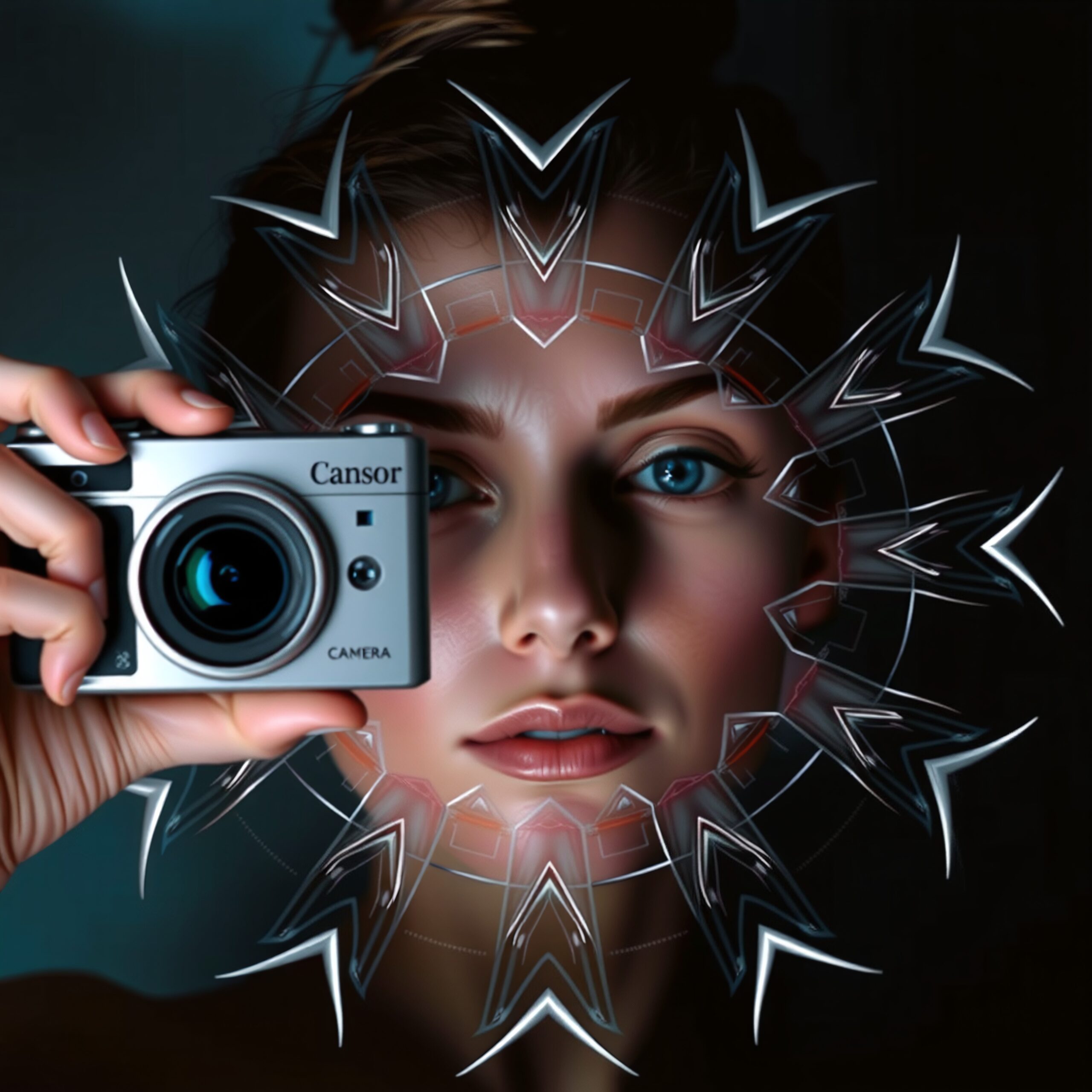 Futuristic Portrait with Camera