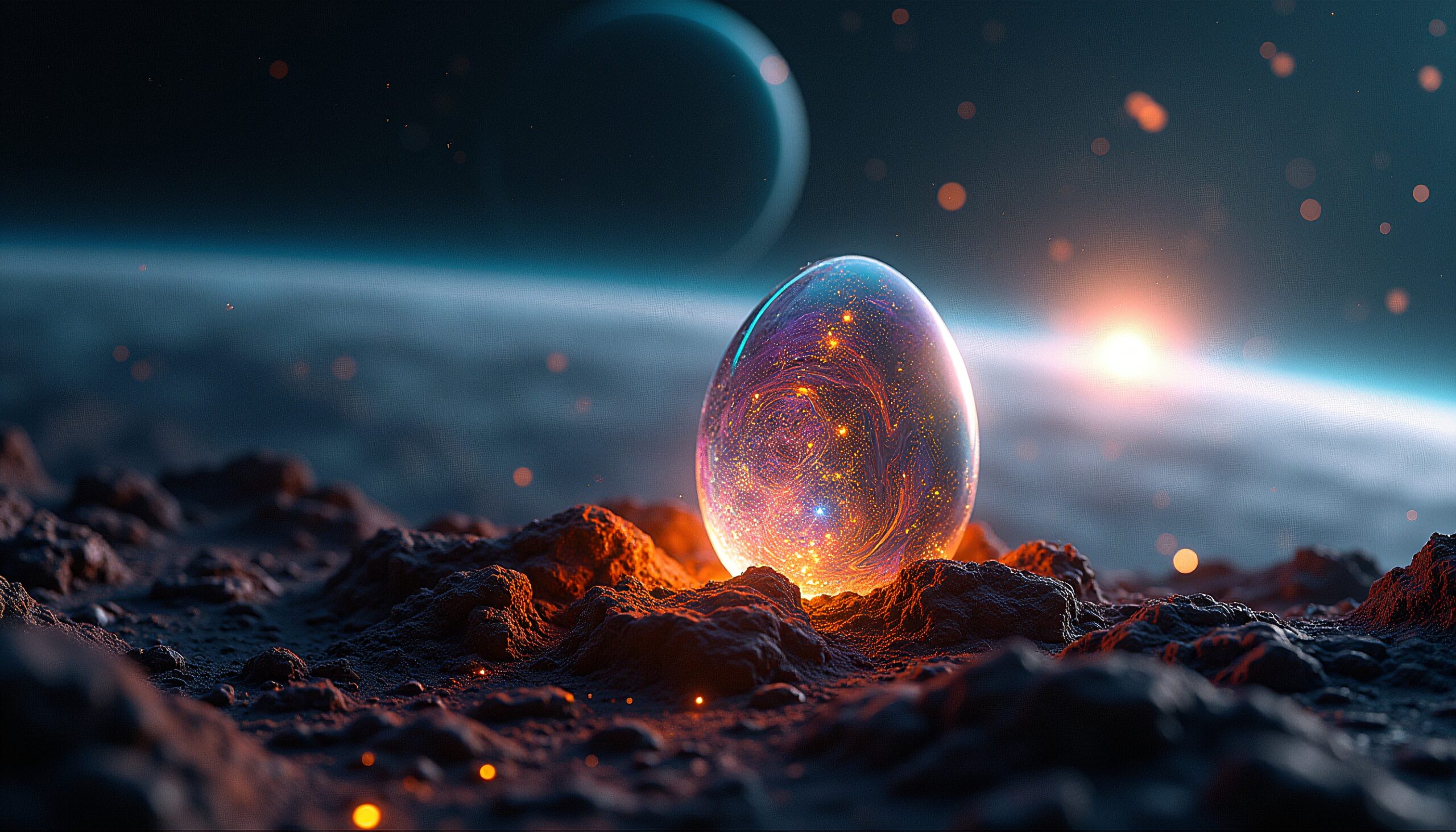 Mystical Orb on Alien Terrain