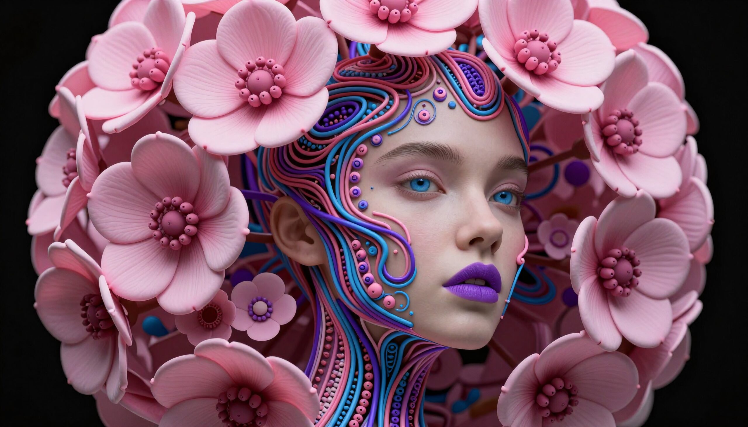 Whimsical Floral Fantasy Portrait