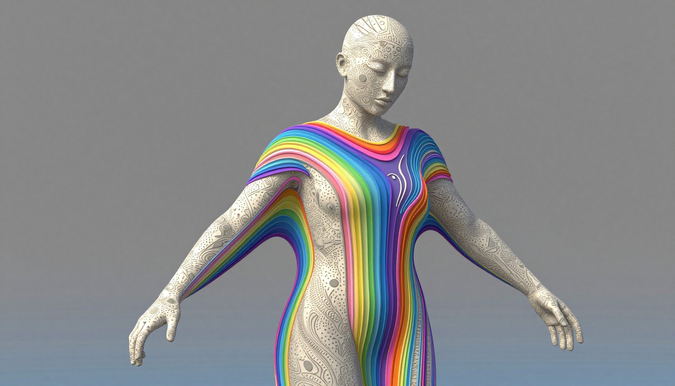 Multicolored Human Figure Art