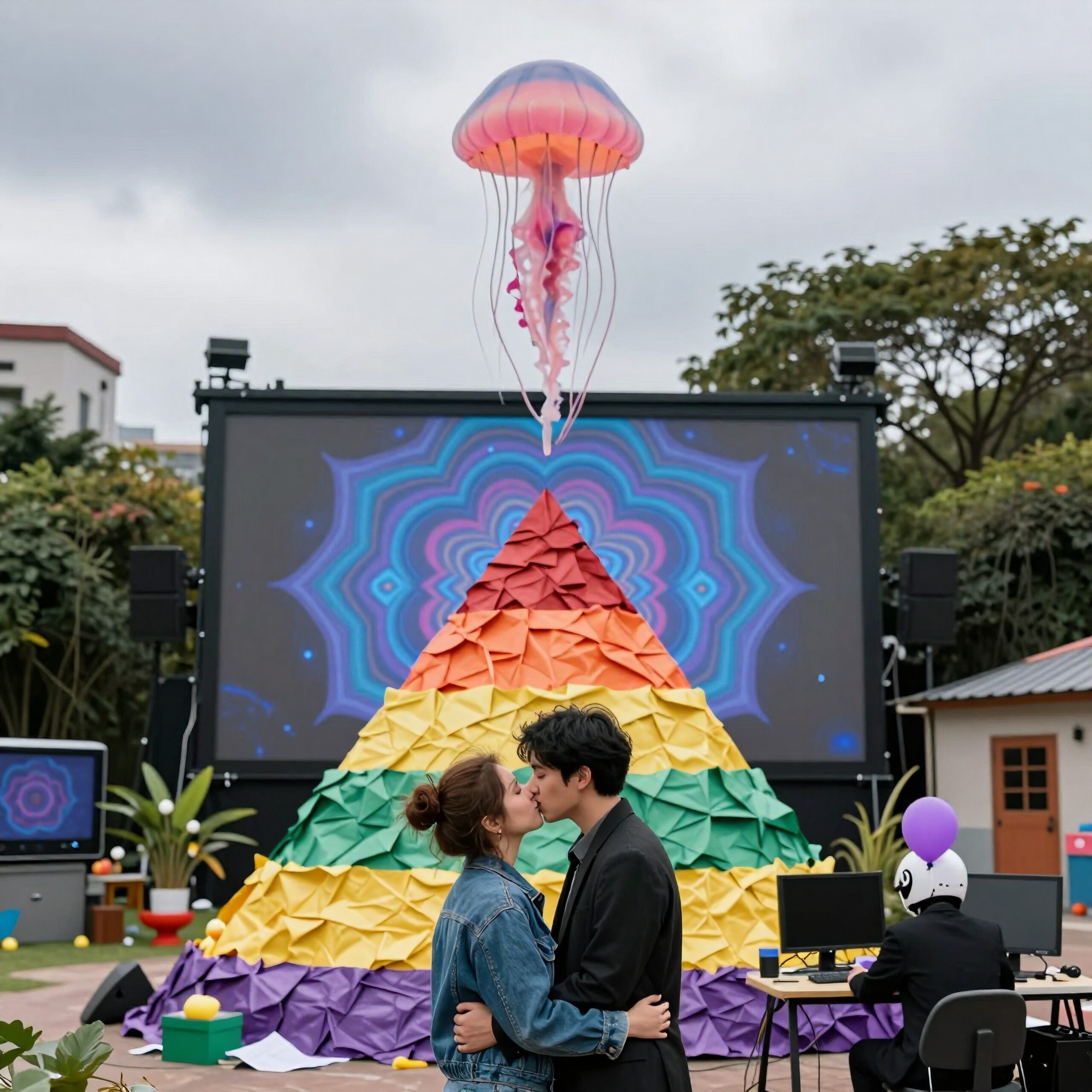 Colorful Art and Tender Moment