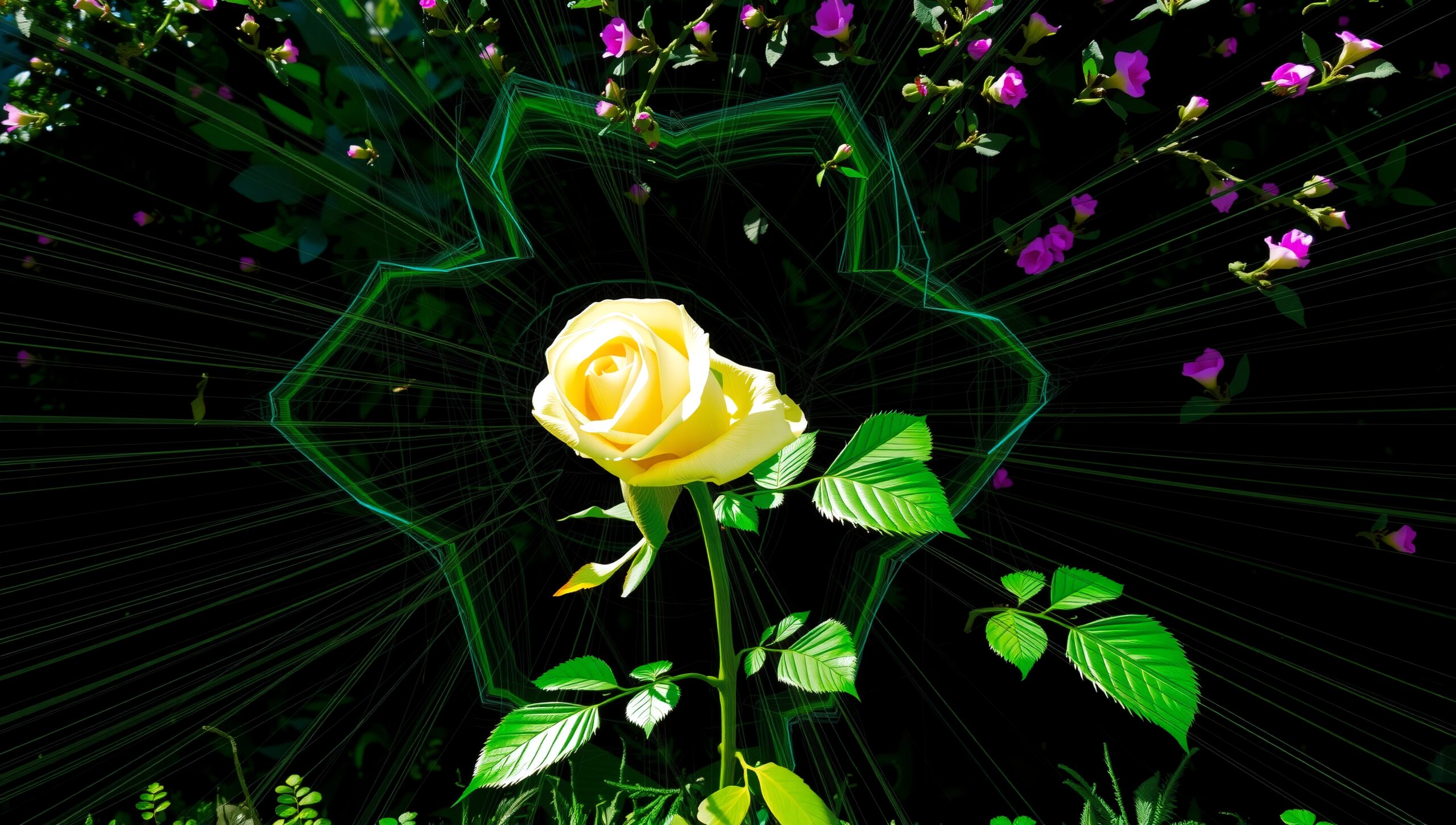 Modern Digital Floral Fusion
