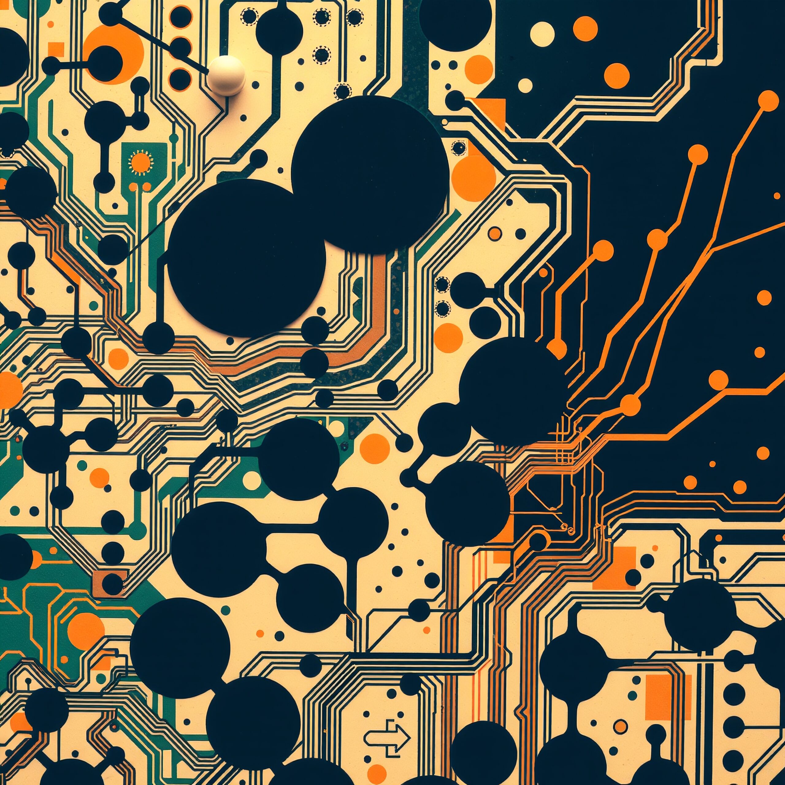 Abstract Circuit Board Art Piece