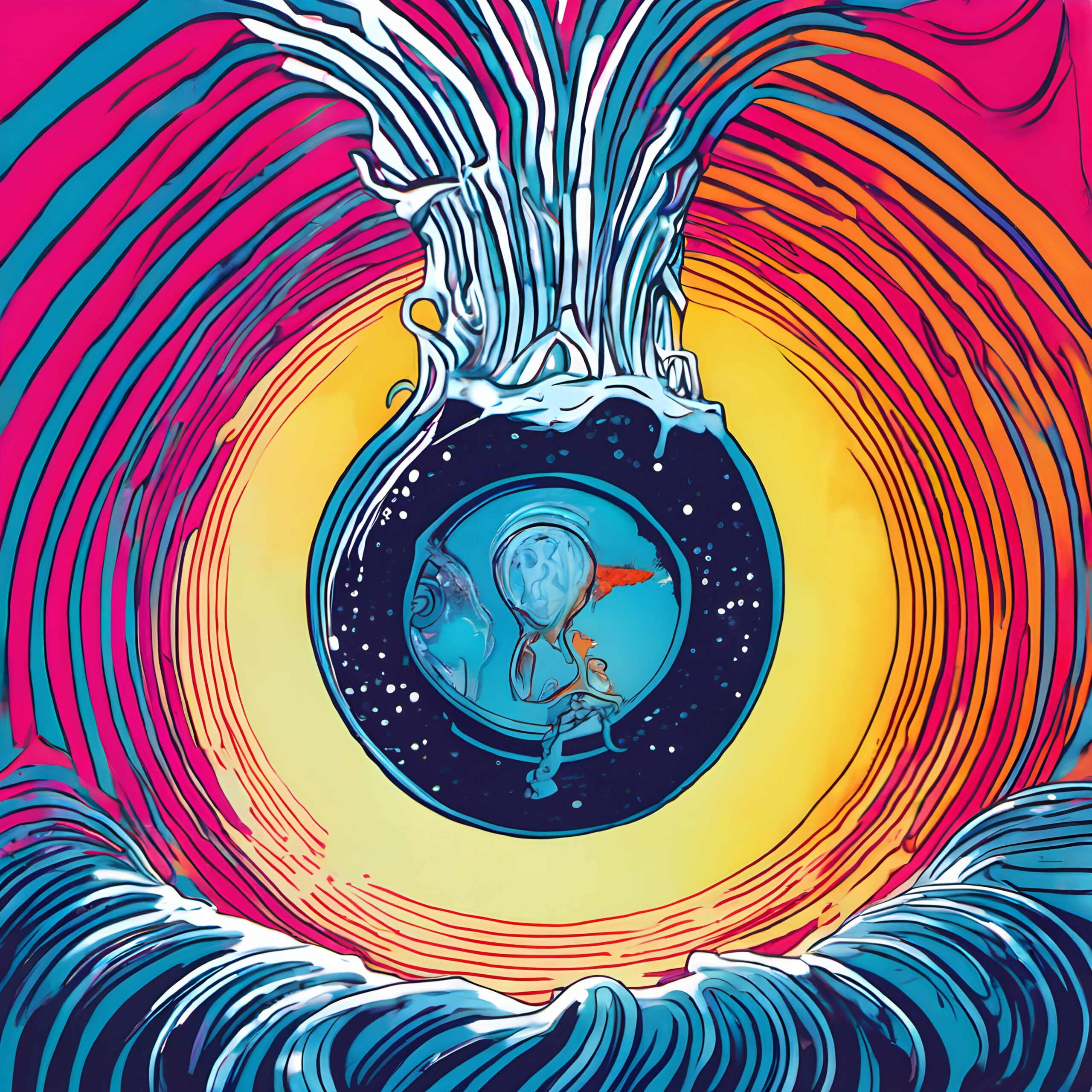 Cosmic Eye Vortex of Vibrant Colors