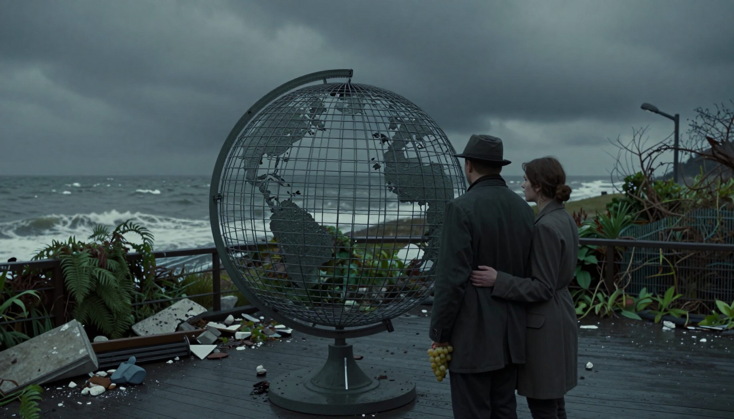 Reflection on a Stormy Shore