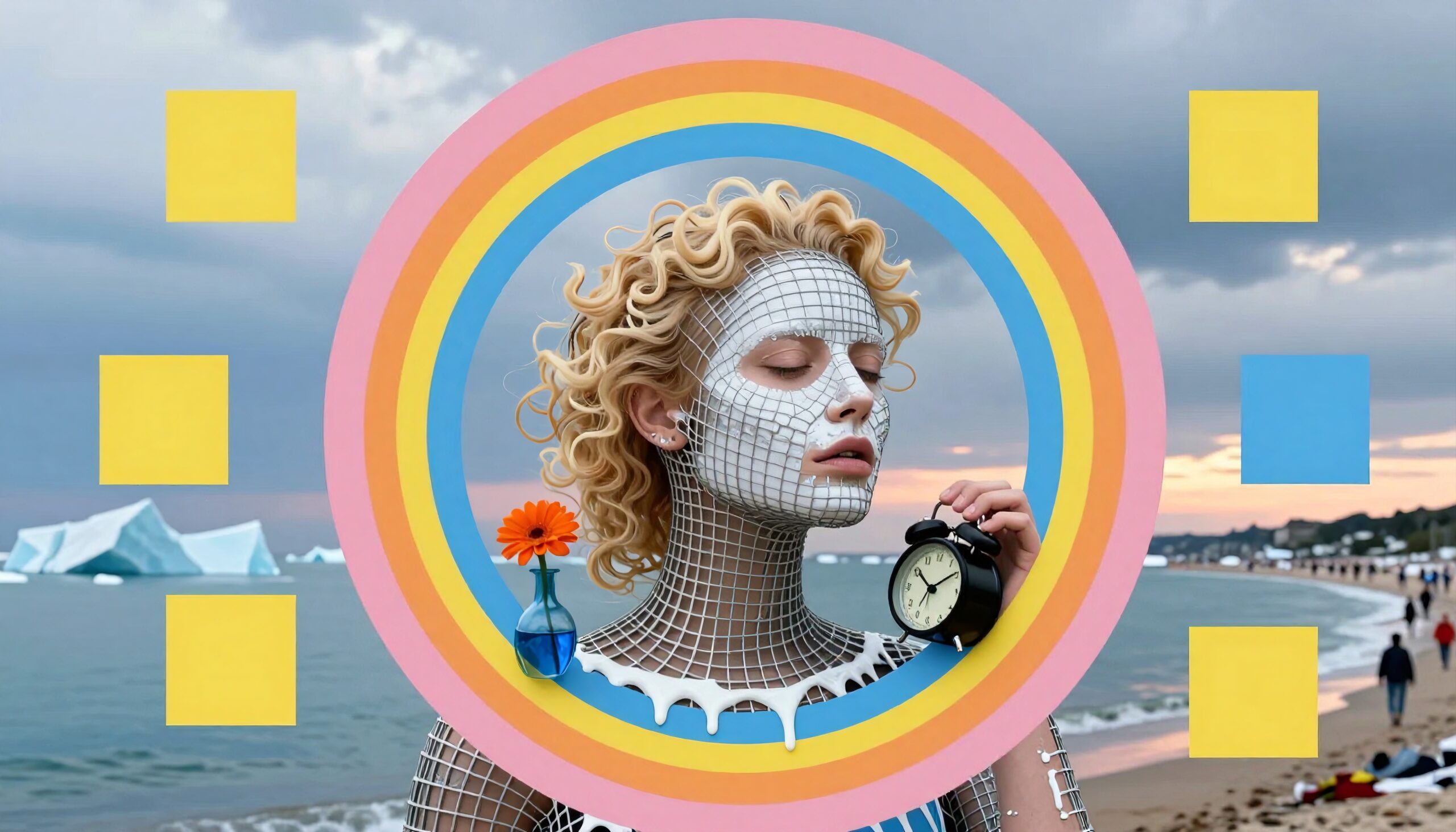 Surreal Beach and Time Portrait