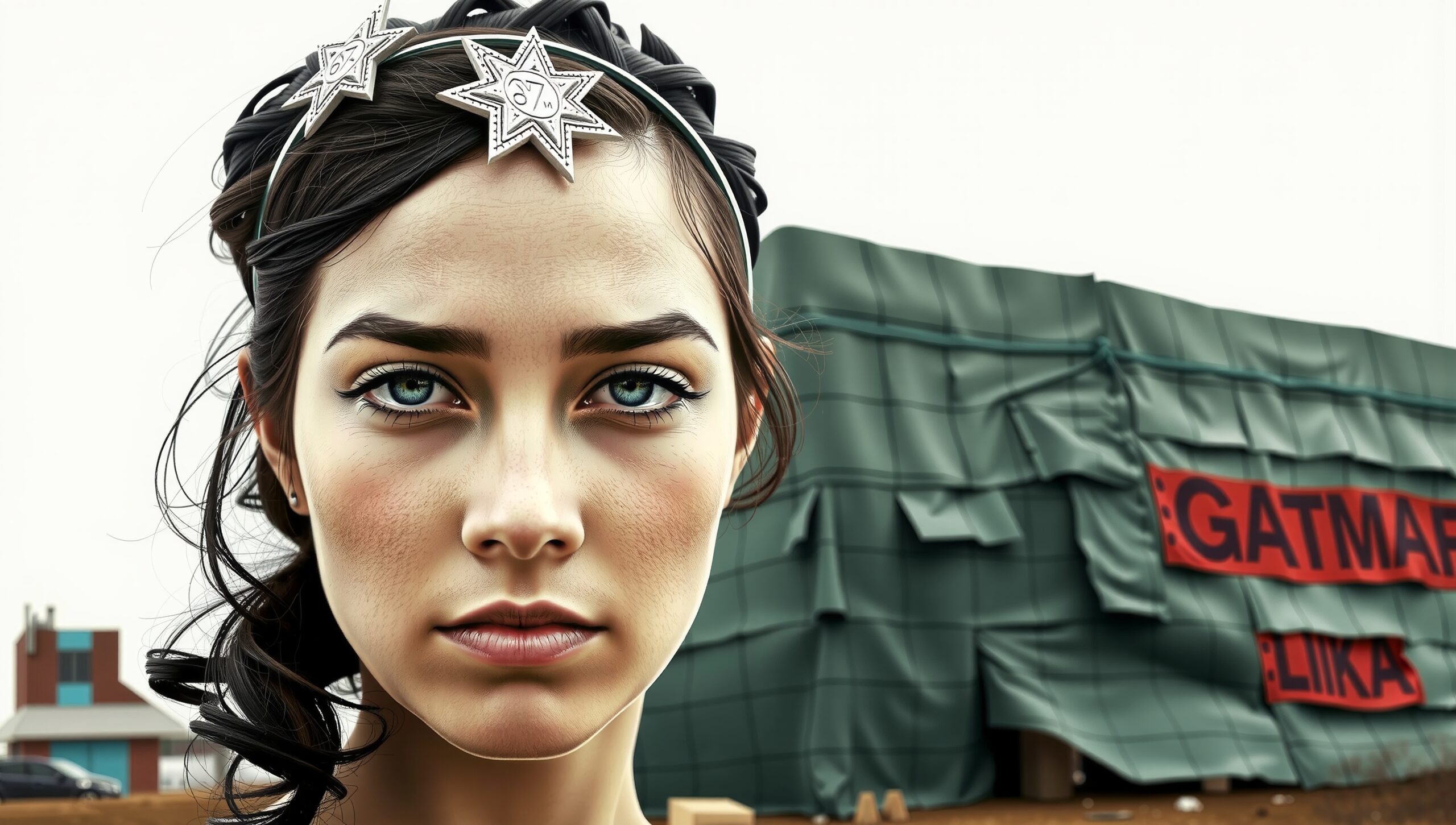 Star-Crowned Cityscape Portrait