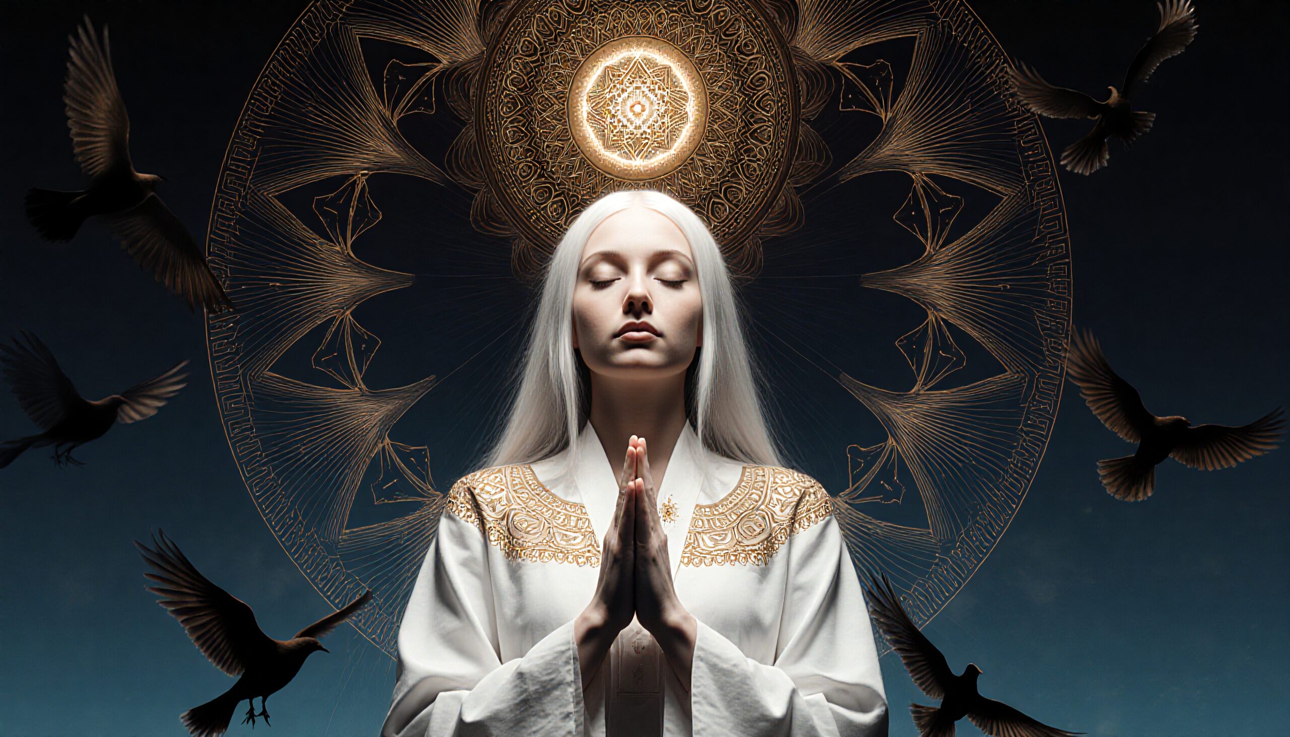 Spiritual Serenity Amidst Flight