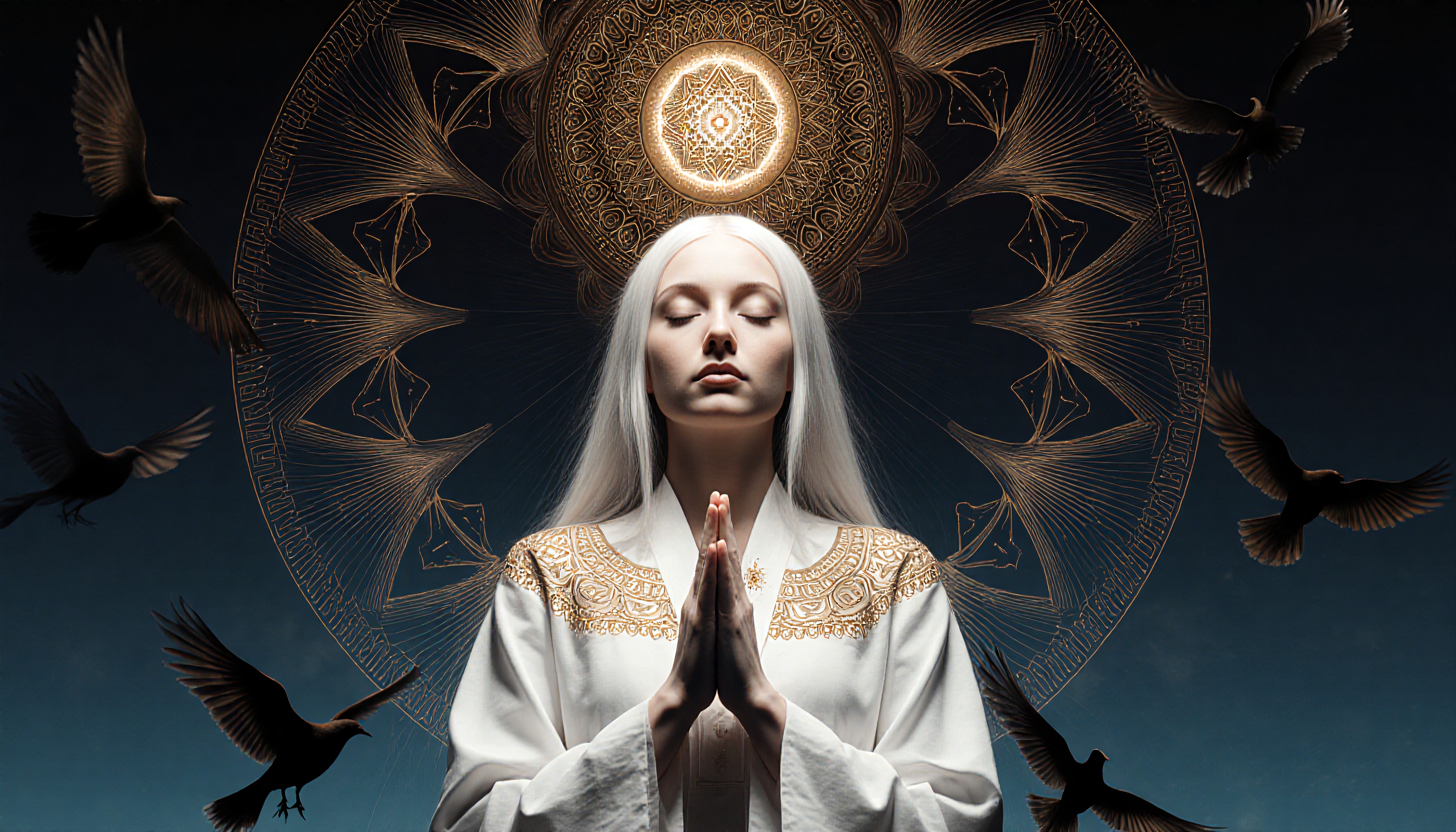 Spiritual Serenity Amidst Flight