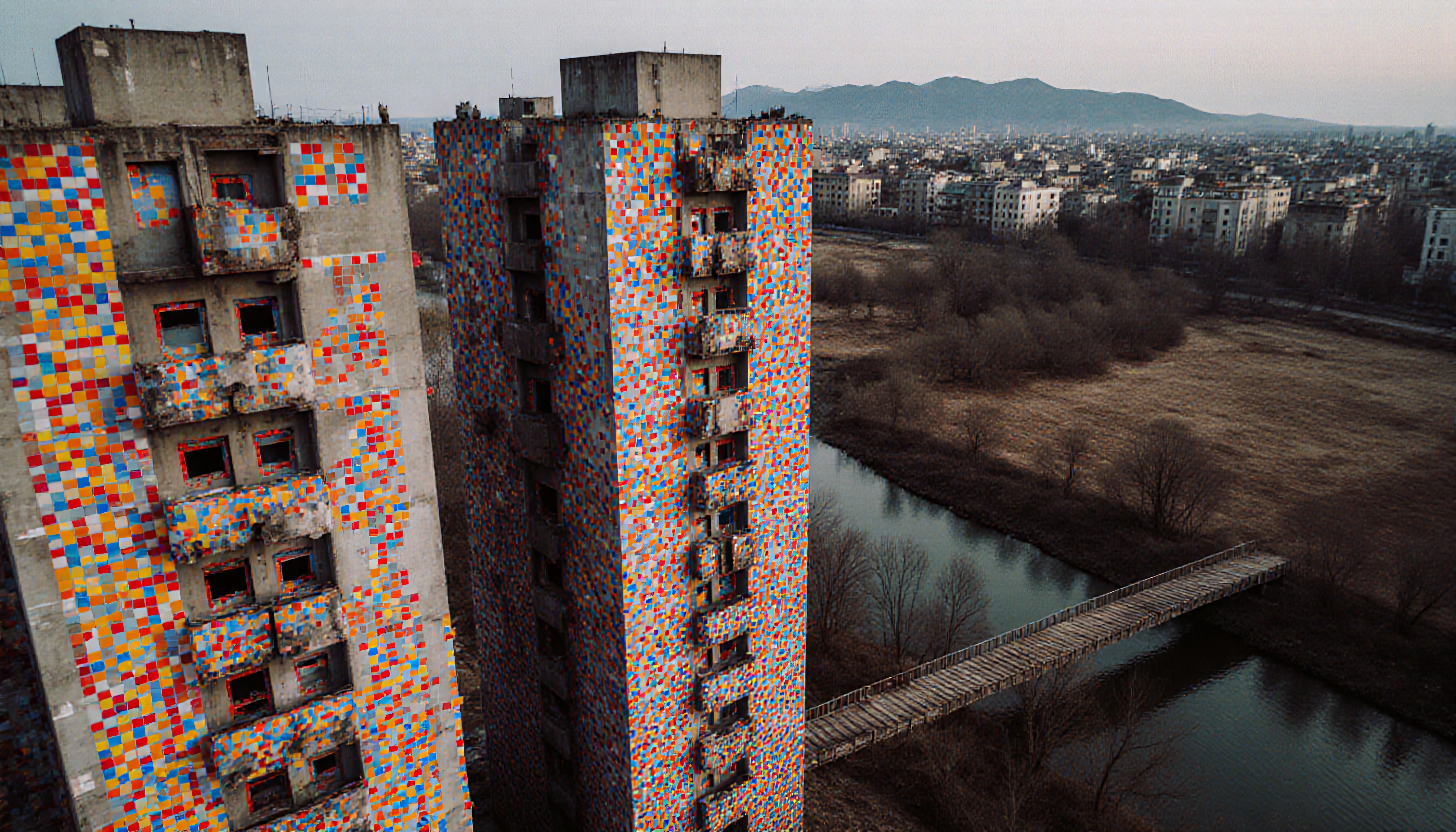 Colorful Towers Overlook Scenic Landscape