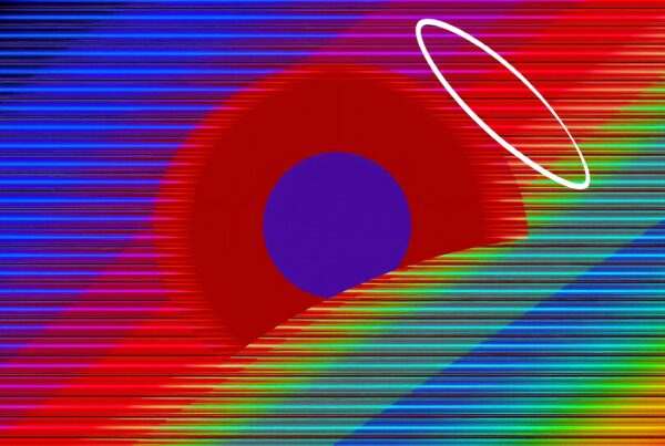 Abstract geometric design with vibrant colors.