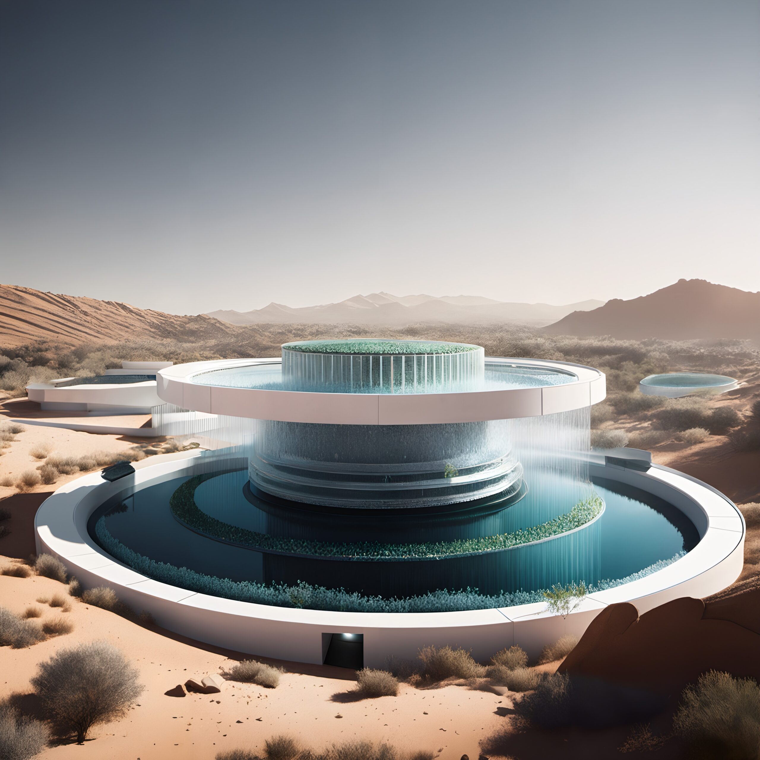 Futuristic Oasis in the Desert