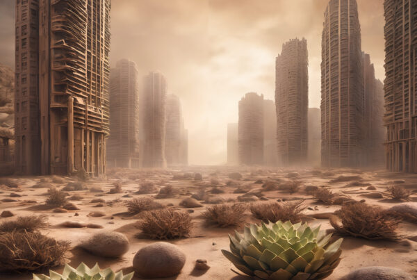 A global warming drought stricken city.
