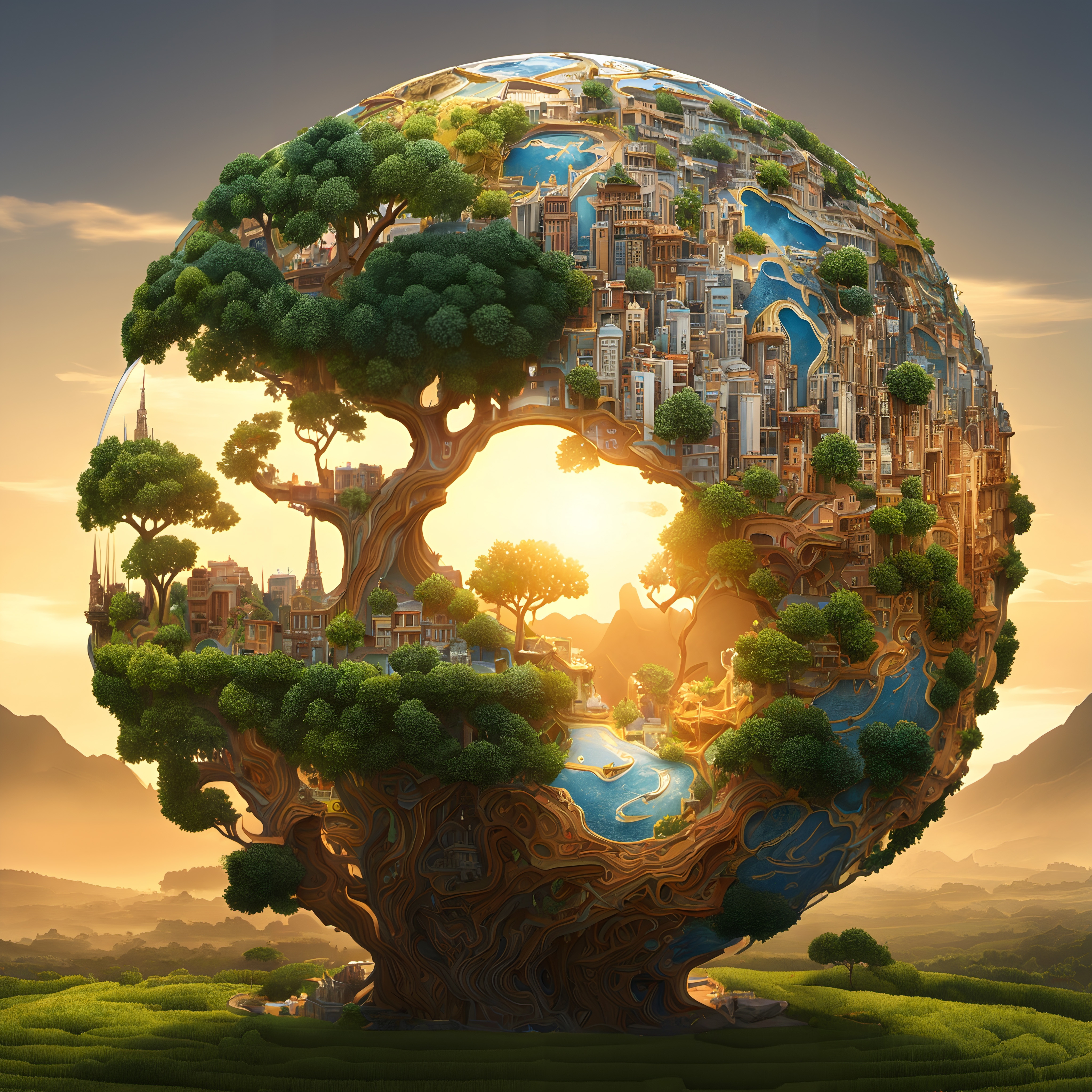 Harmony of Nature and Cityscape