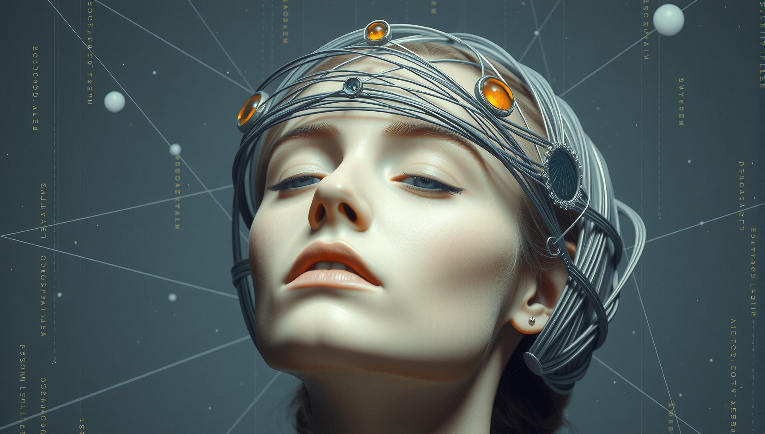Futuristic Woman with Headpiece