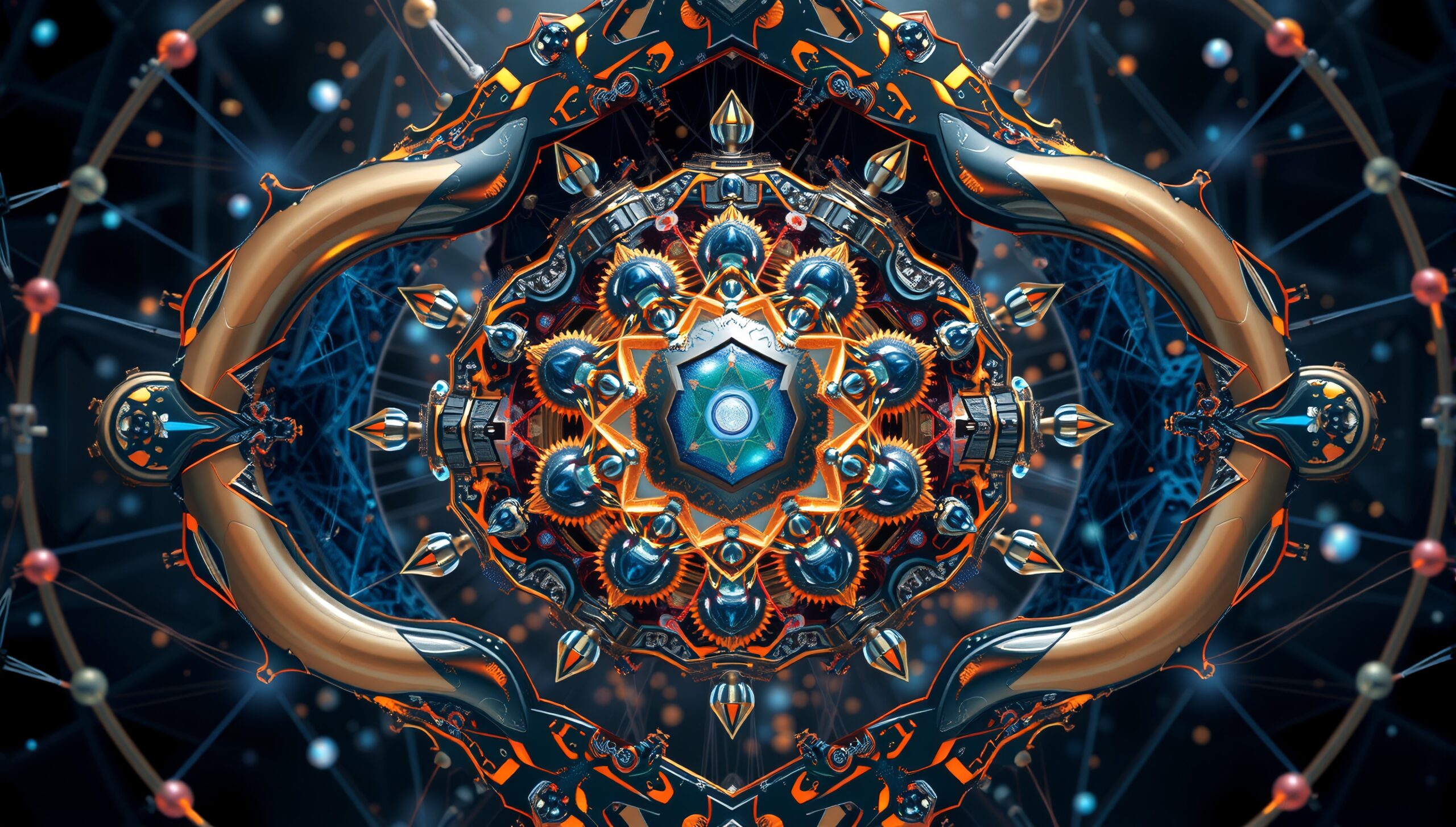 Futuristic Symmetrical Mandala Design