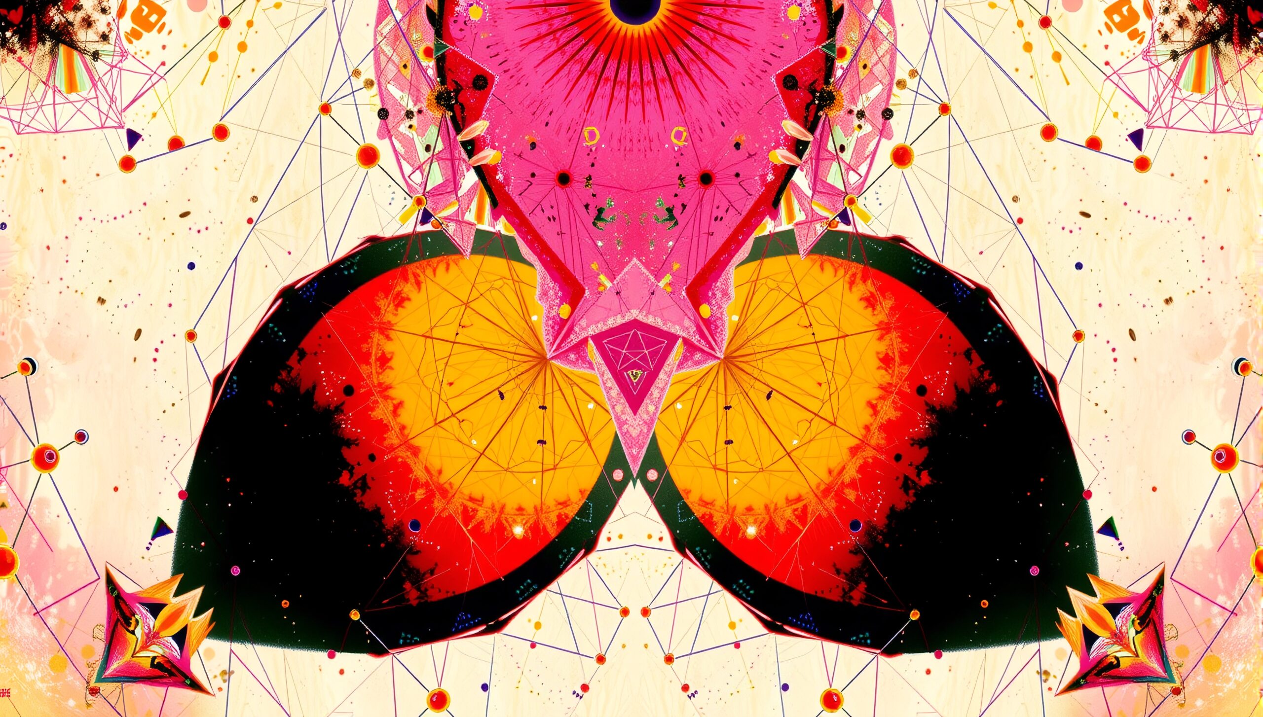 Vibrant Cosmic Abstract Symmetry