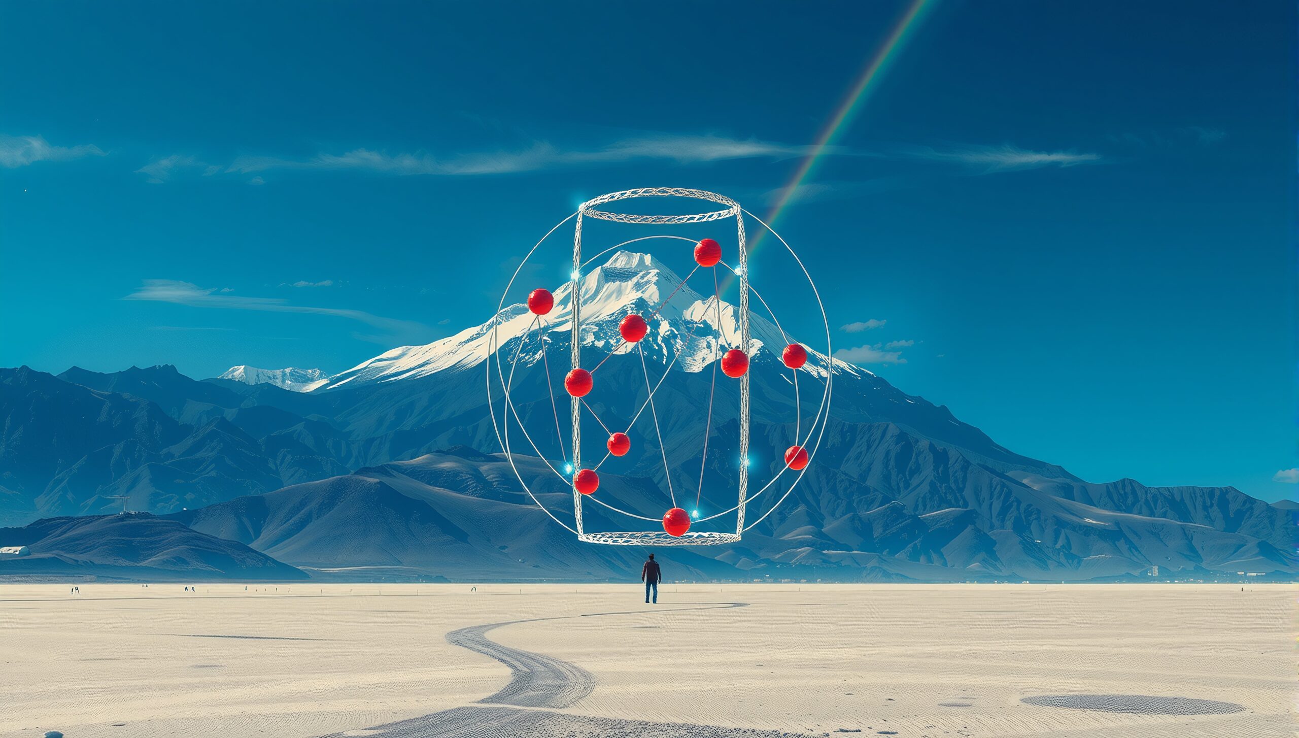 Geometrics in Serene Mountain Landscape