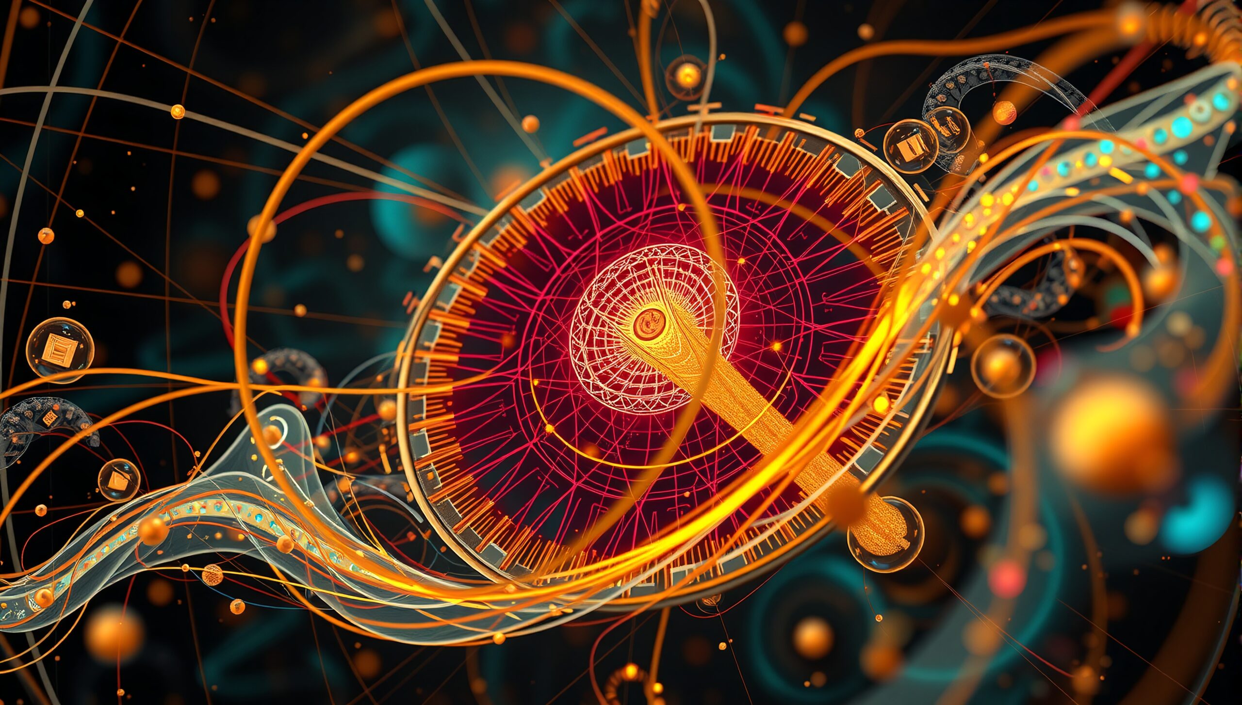 Futuristic Dynamic Geometric Artwork